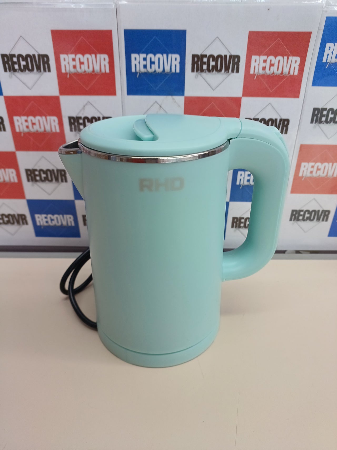 Hervidor eléctrico 0,8 L 1000 W acero verde rápido - Genérico