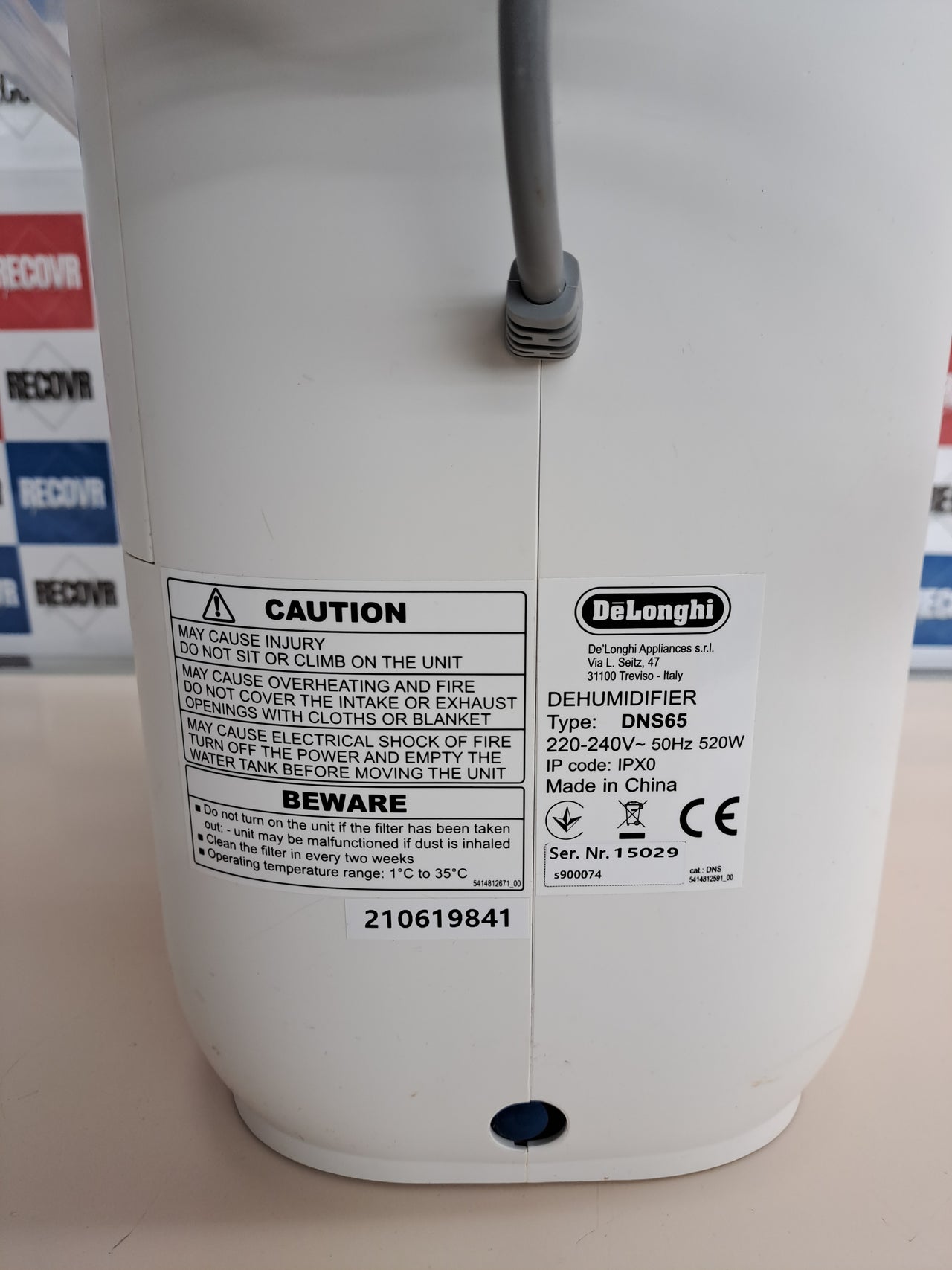 Deshumidificador De Longhi Tasciugi AriaDry