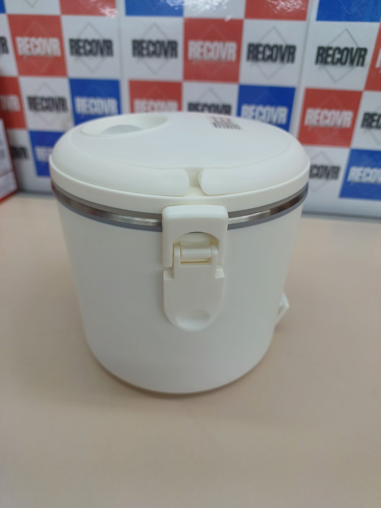 Calentador de alimentos eléctrico Girmi SC02 "Vivandiere 2 en 1", recipiente de acero inoxidable de 0,7 L, doble voltaje: 12 V - 230 V, 36 W, color blanco