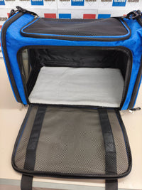 Bolsa transportín transpirable para perros y gatos.