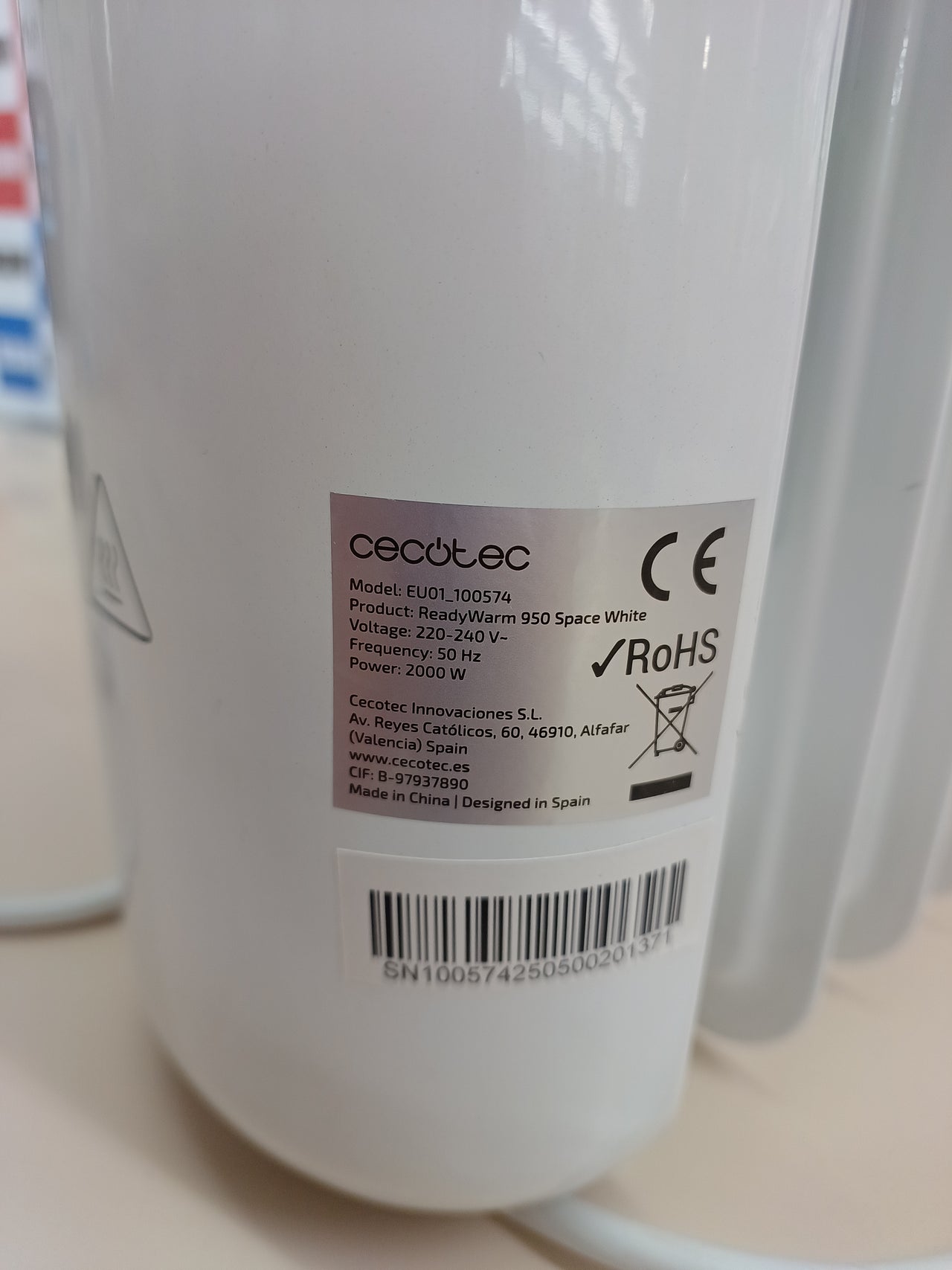 Radiador aceite Cecotec 2000W 9 módulos