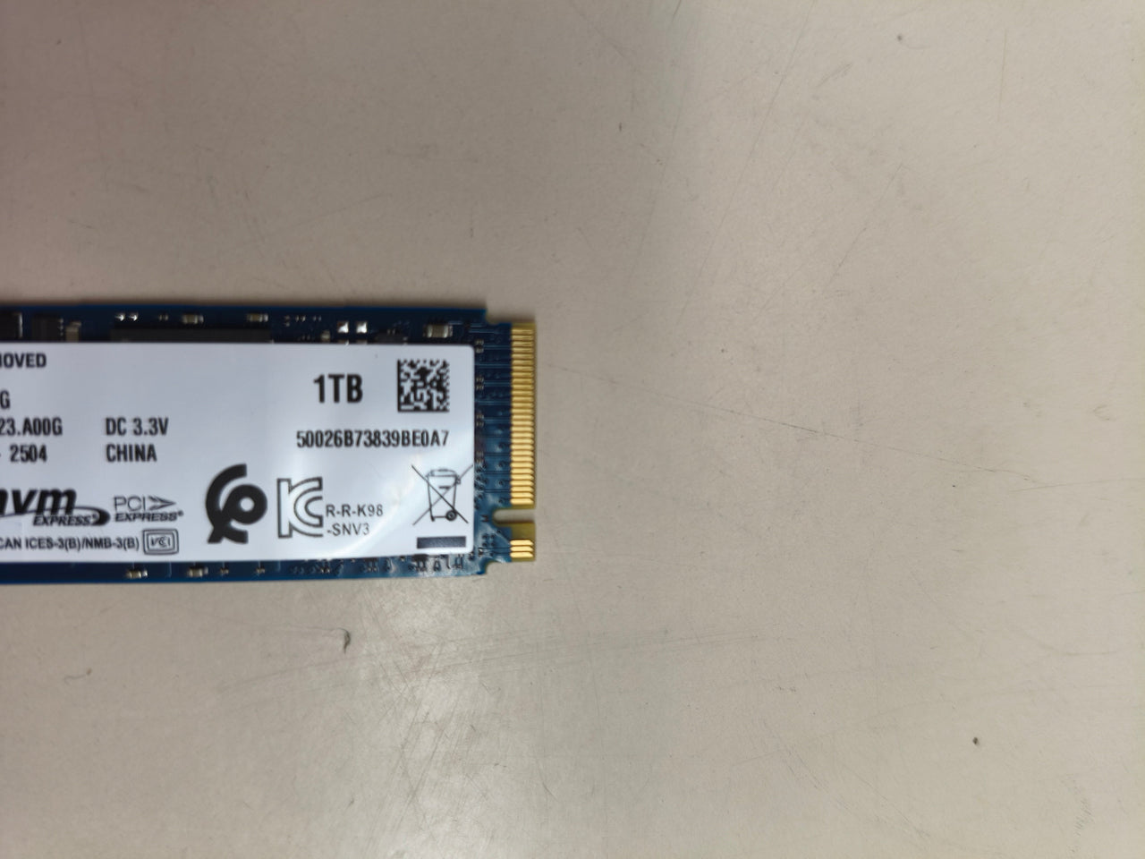 SSD para PC portátil y sobremesa NVMe 1TB Kingston NV3 PCIe 4.0 M.2