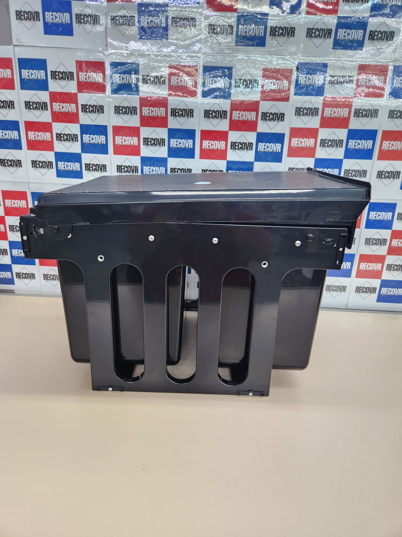 Cubo de Basura 2 Compartimentos, Papelera Cocina Extraíble Bajo Fregadero, 2x15 L, 35,1 x 34,3 x 48 cm, Negro Relaxdays