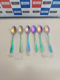 Vajilla arcoiris acero inoxidable 30 pzs