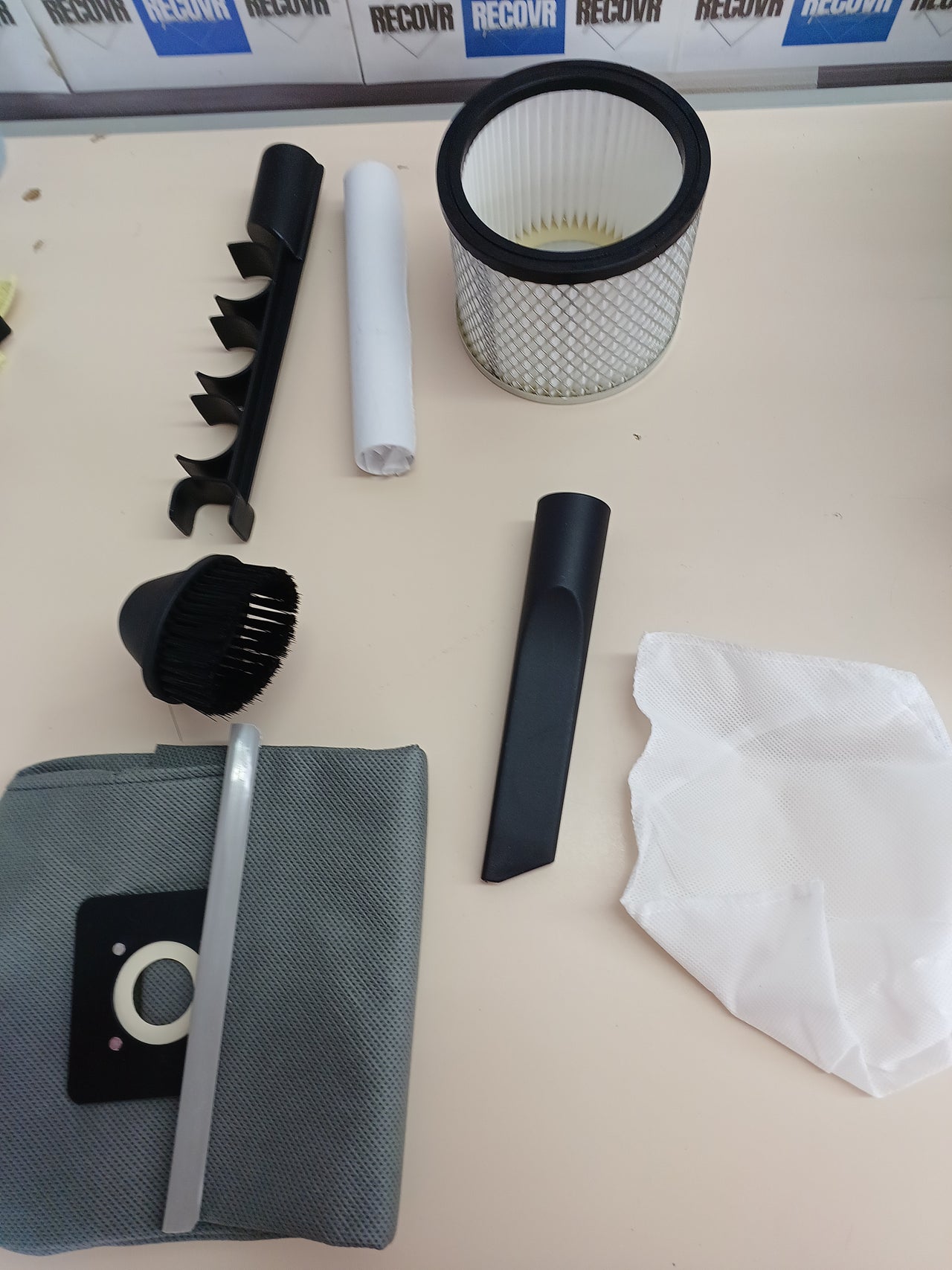 Aspirador de cenizas 1200 W, 20 L, con filtro HEPA lavable y función soplado