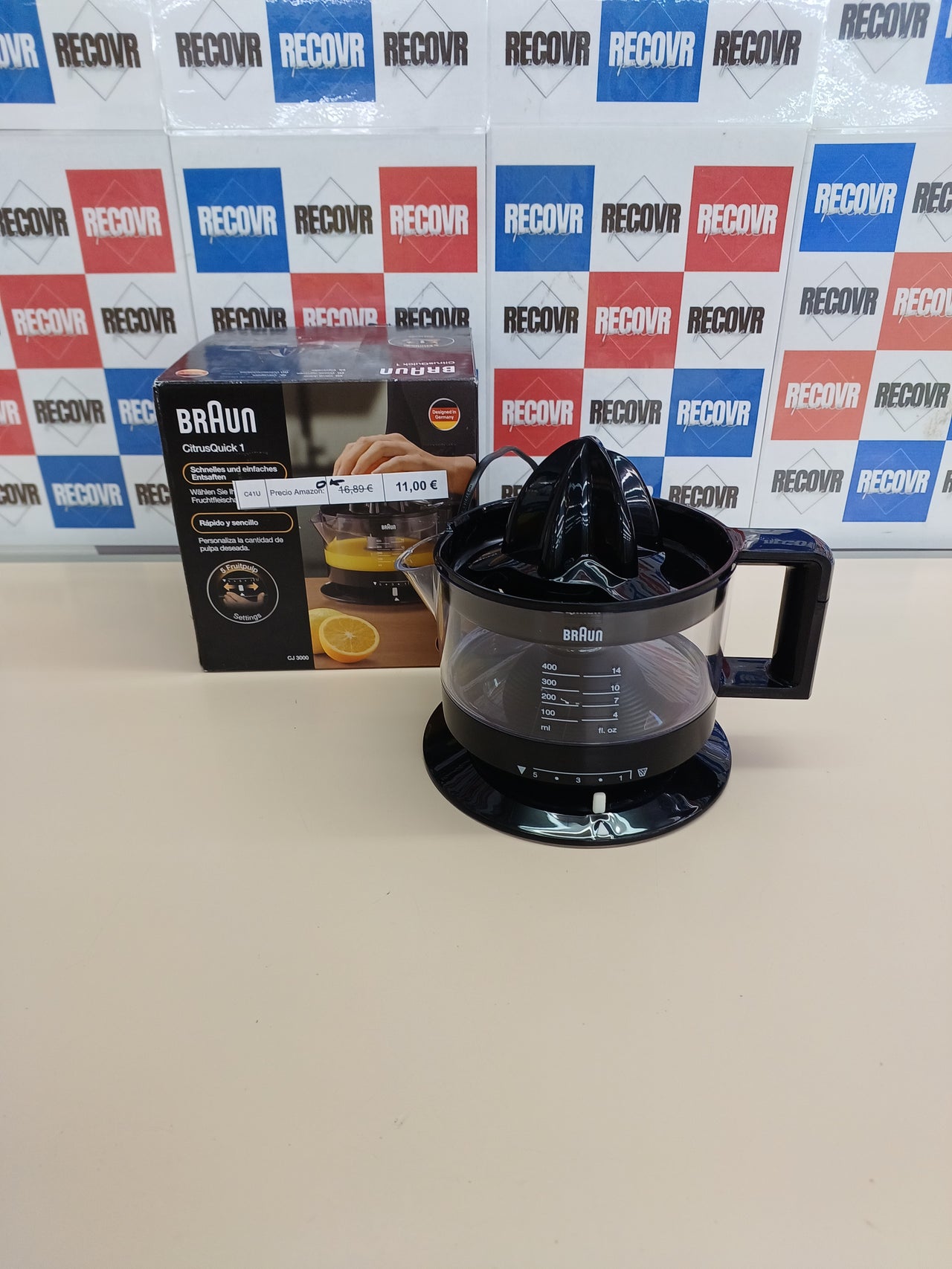 Exprimidor Eléctrico Braun CJ3000BK 20W 350ml Negro