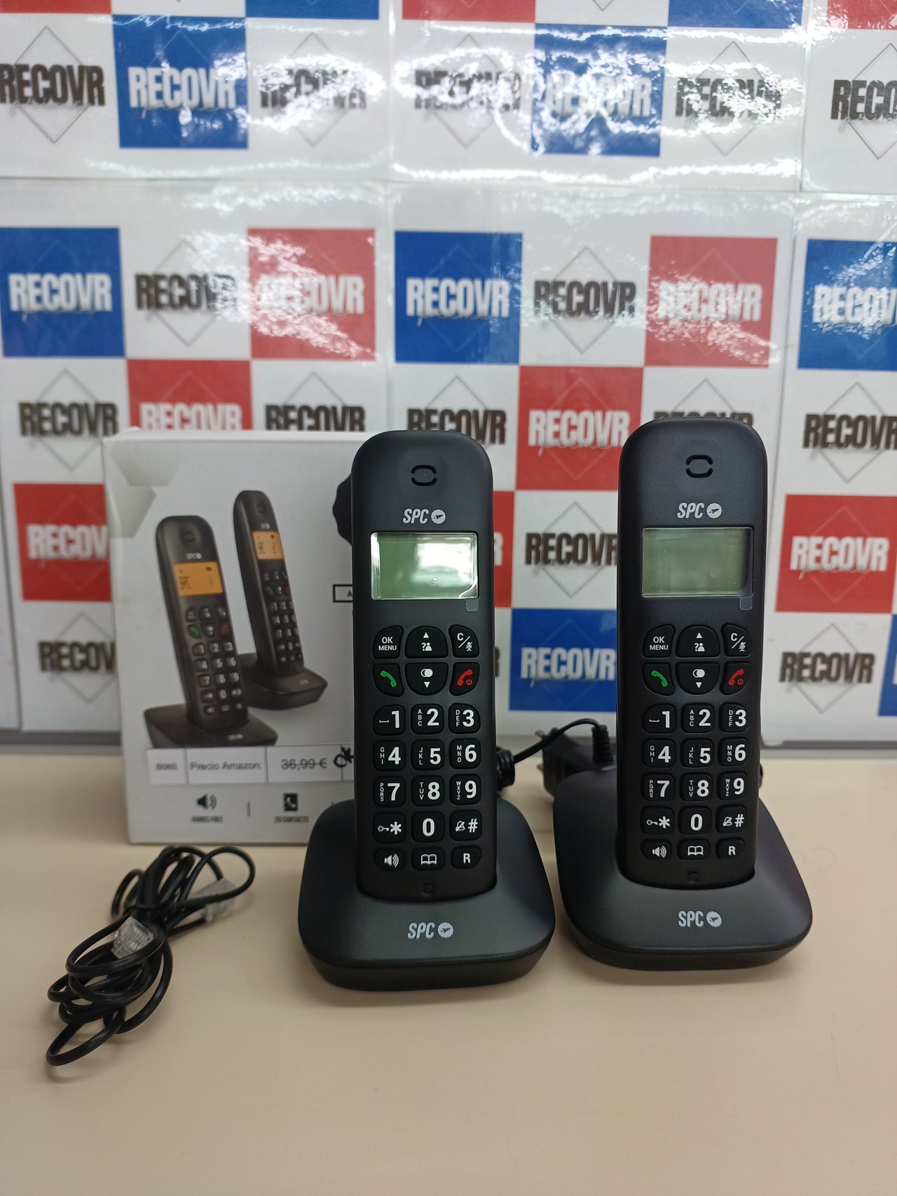 Teléfono Fijo inalámbrico DÚO con Pantalla iluminada SPC Air Pro Dúo