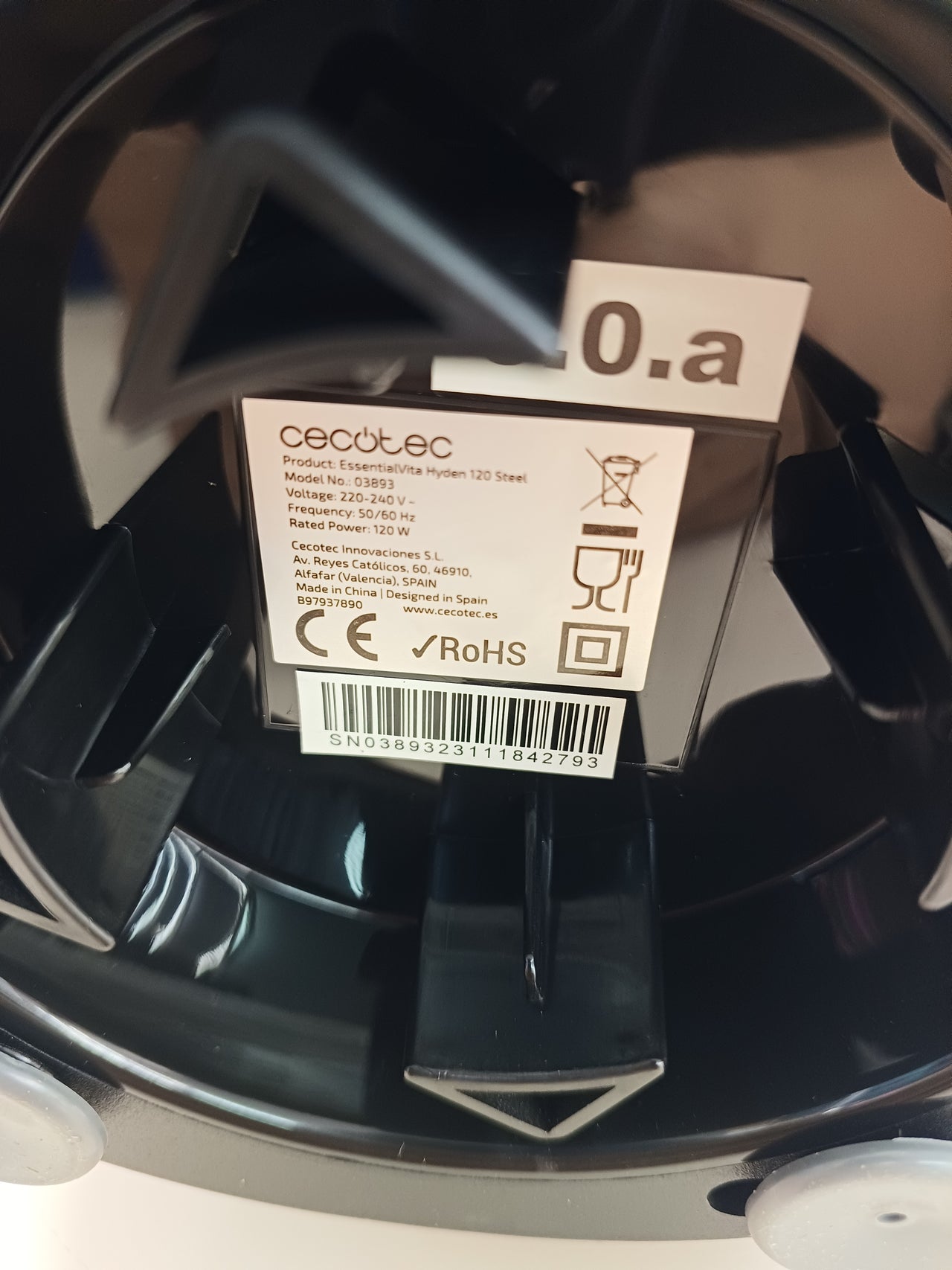Exprimidor eléctrico 120W 250ml acero inox Cecotec