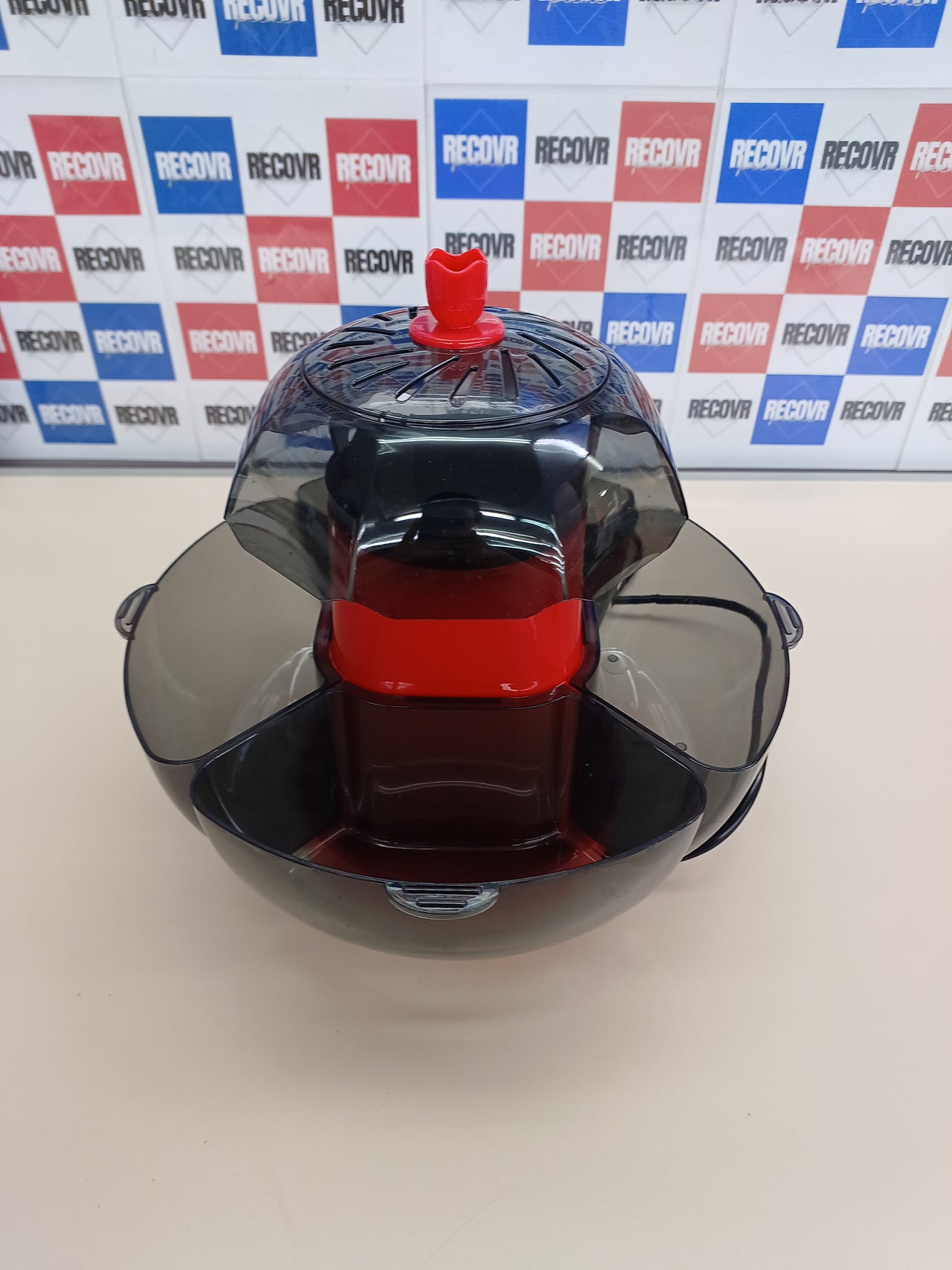Palomitera 1200 W, 4,5 L ,2 Mins, Incluye 4 Recipientes Extraíbles,Fun&Taste P'Corn Lotus, Máquina Palomitas Eléctrica, Rojo Cecotec
