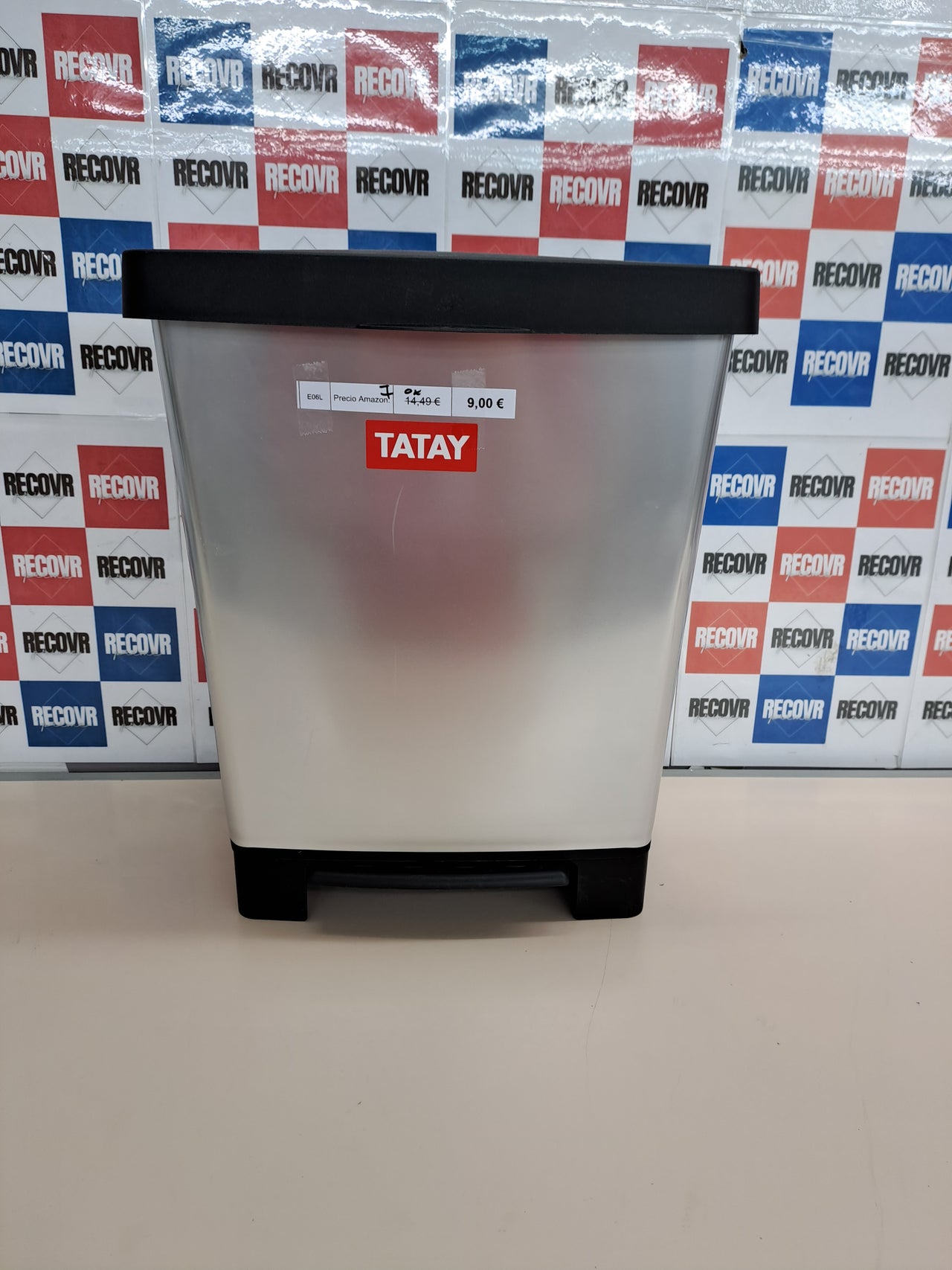 Cubo basura 21L pedal plástico resistente Tatay