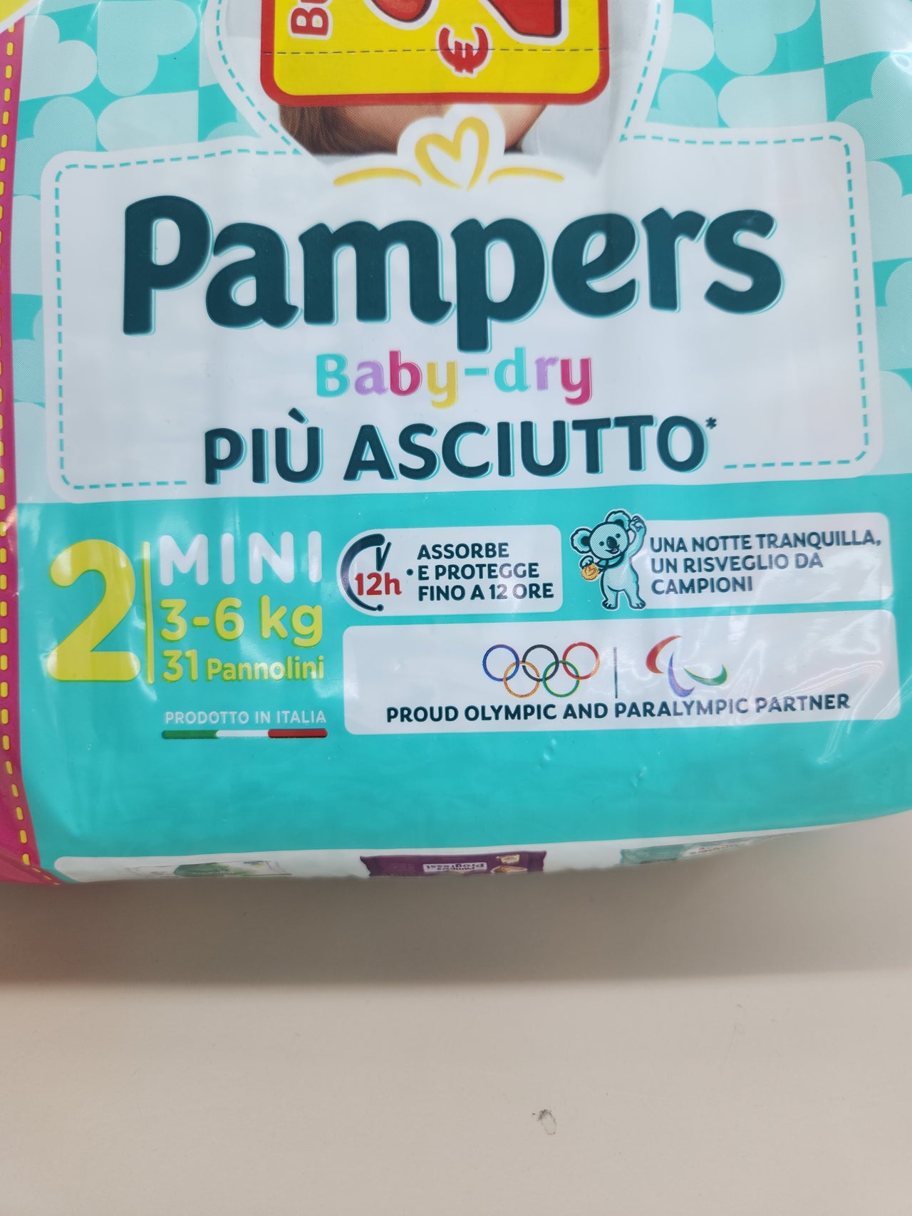 Pampers Baby Dry Mini, 62 pañales, talla 2 (3-6 kg)