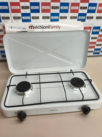 Cocina de gas de 2 fuegos Melchioni Family Minerva New blanca