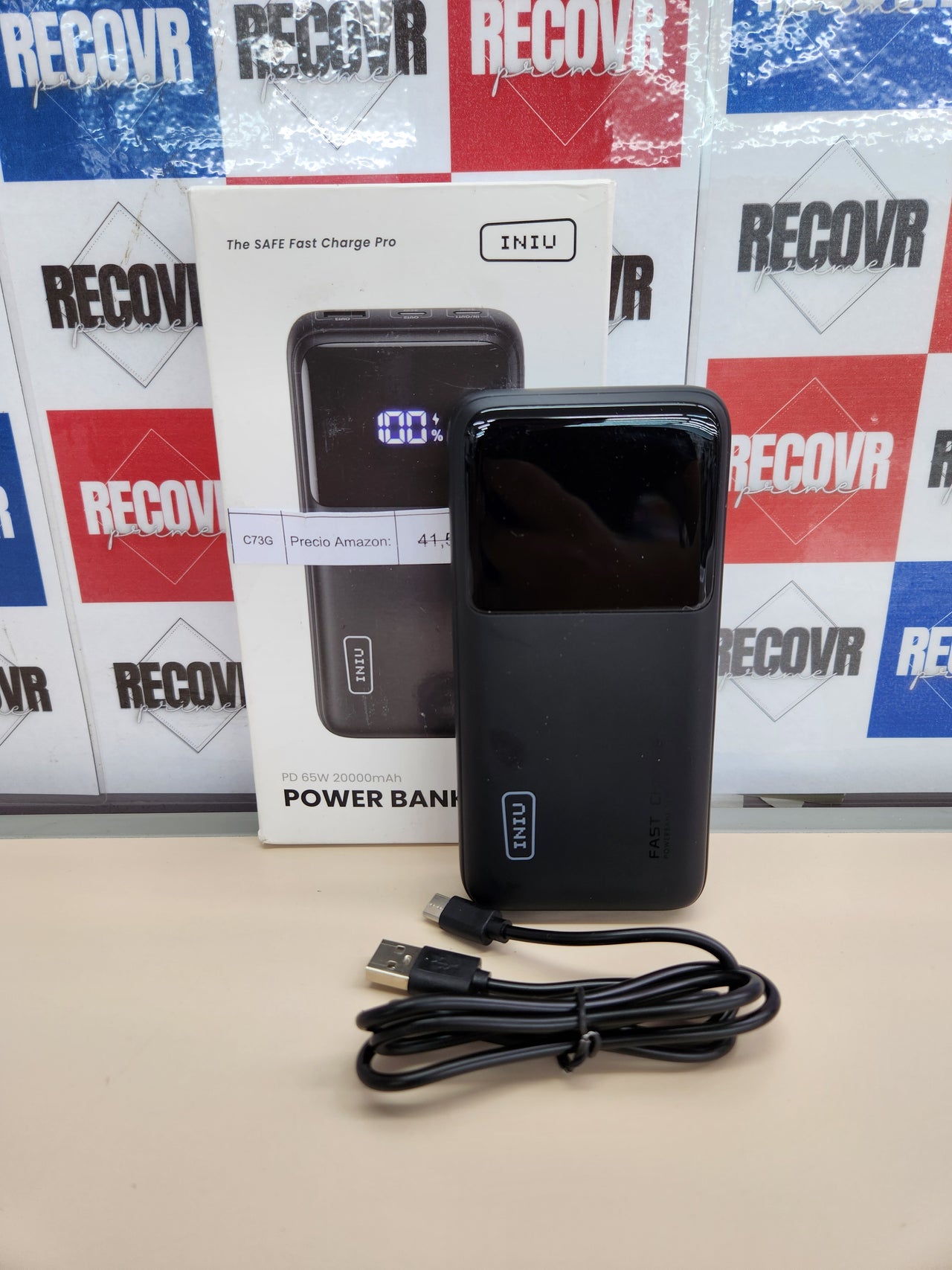 Power bank 65W 20000mAh USB-C carga rápida INIU
