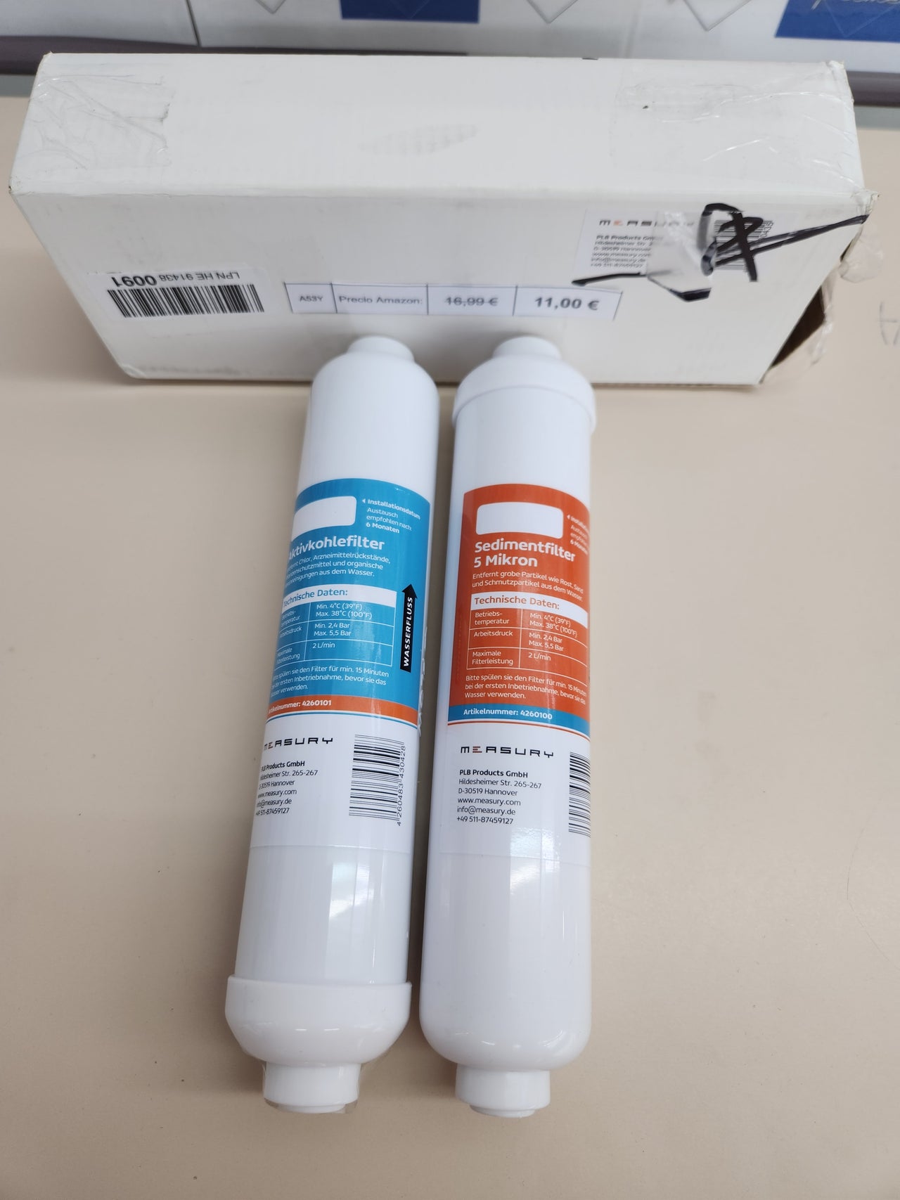 Set filtros osmosis Measury 10"