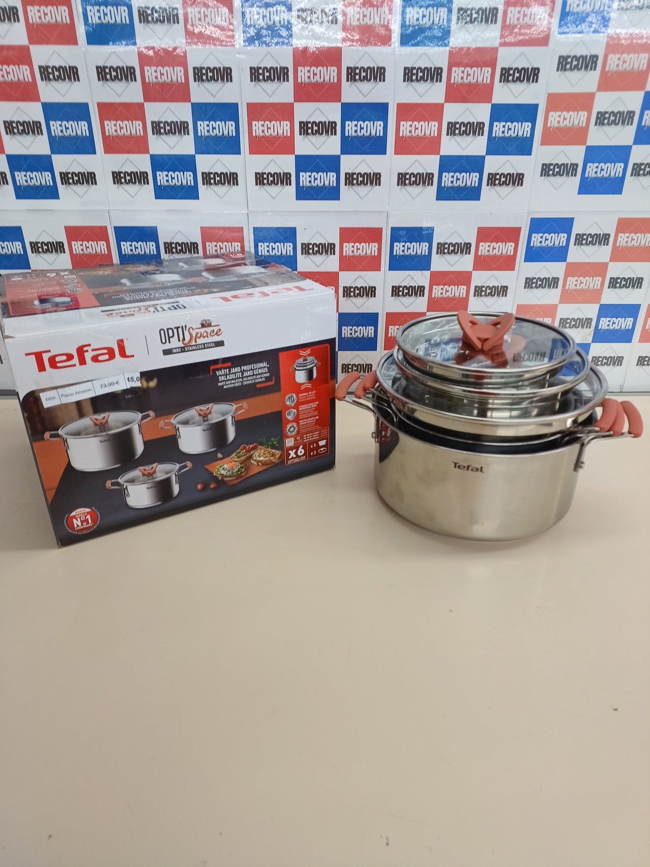 Juego de ollas 3 piezas acero inoxidable – Tefal