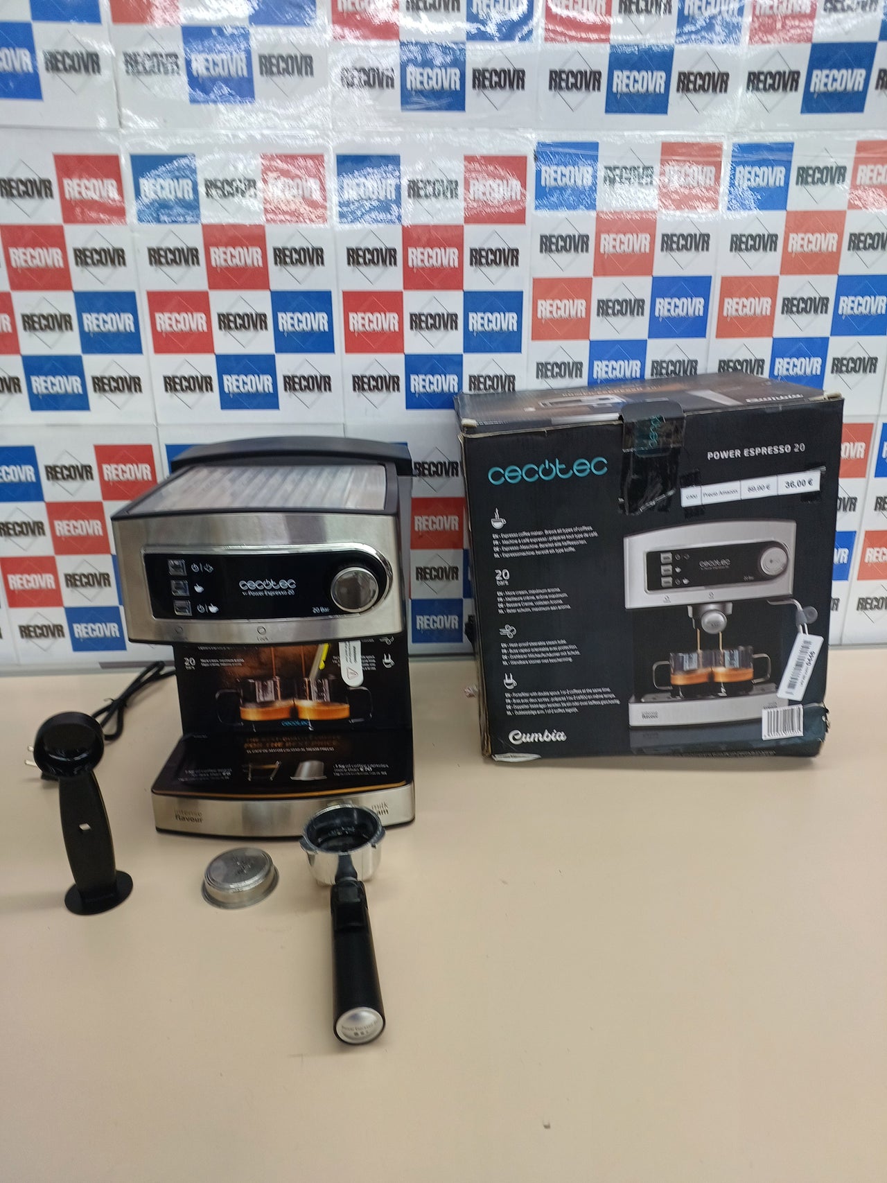 Cecotec Cafetera Express Manual Power Espresso 20.