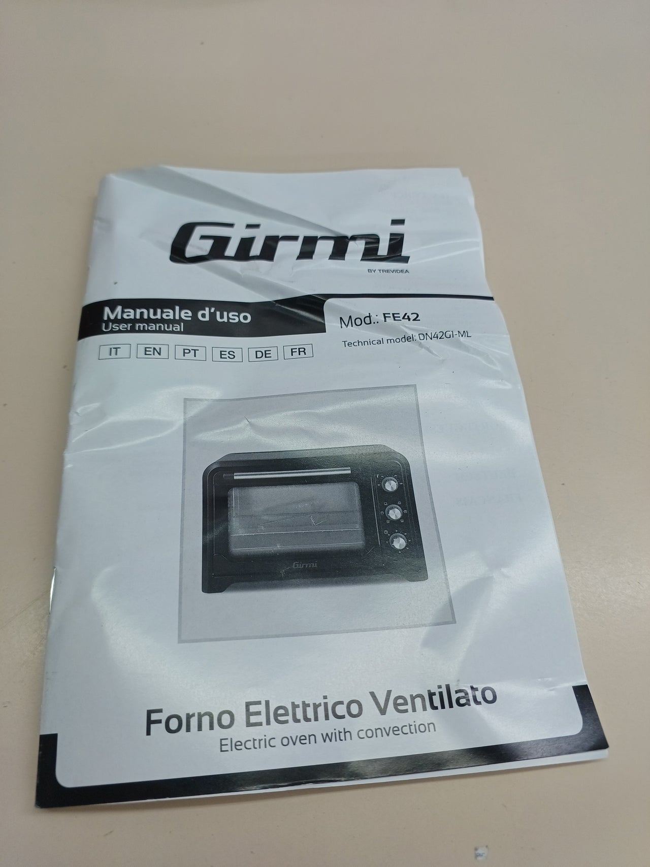 Horno eléctrico 2000 W acero inoxidable rojo Girmi