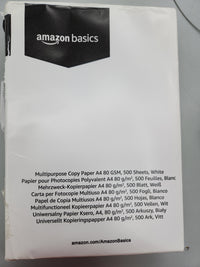 Thumbnail for Amazon Basics Papel multiusos para impresora A4 80gsm, 500 Unidad, 1 Paquetes de 500, Blanco