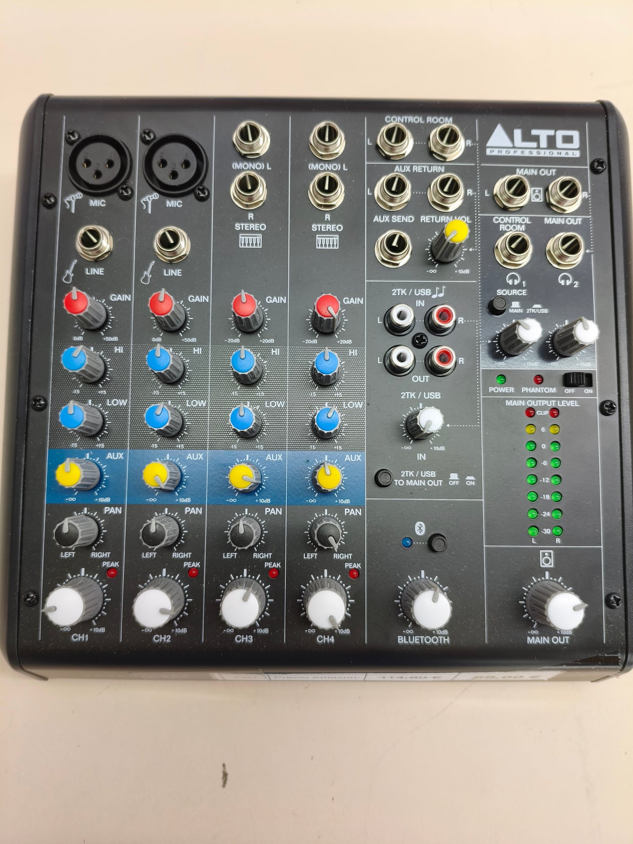 Mesa de mezclas ALTO TrueMix 600 con USB y Bluetooth para podcast y DJ