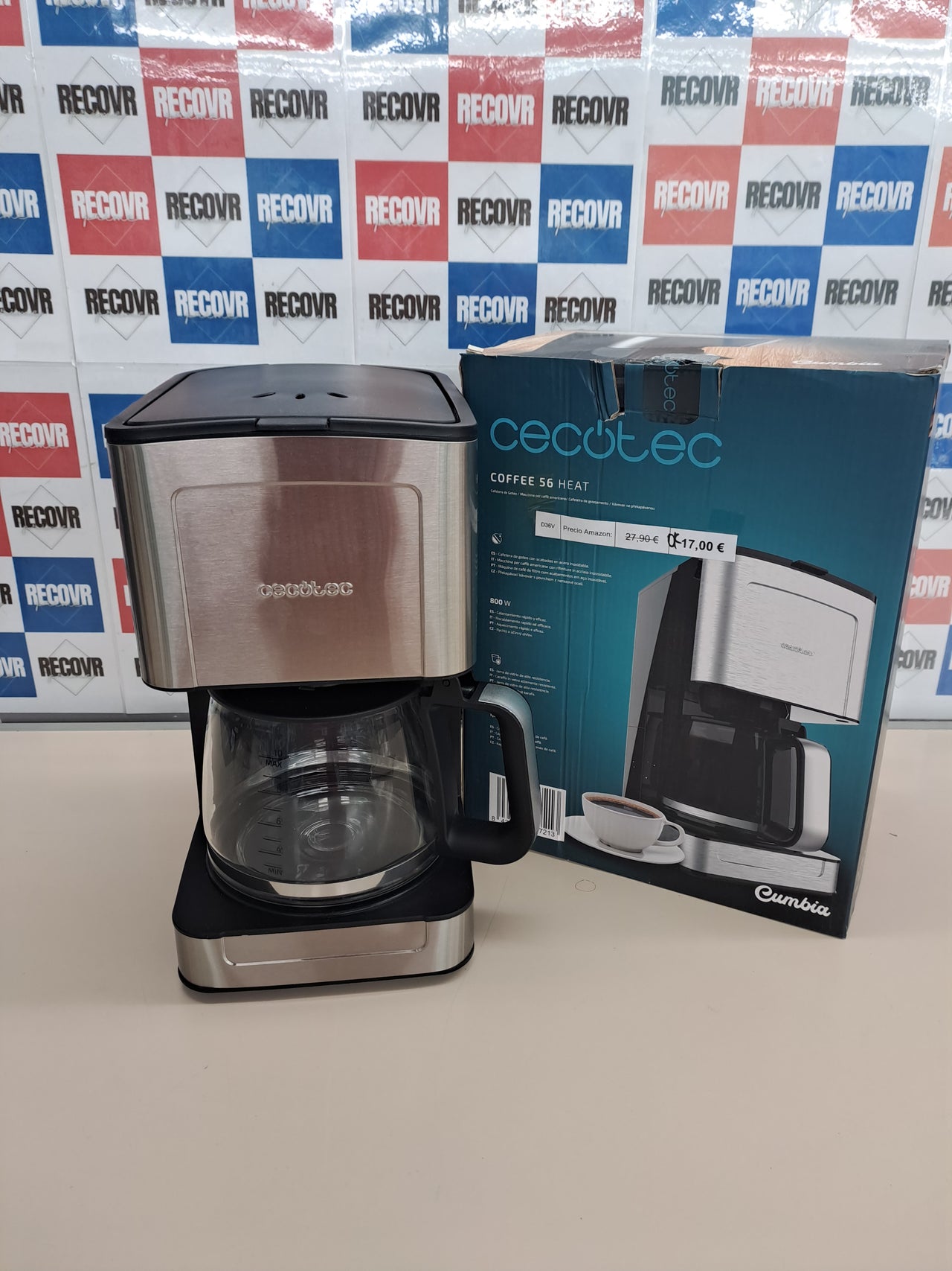 Cafetera goteo 10 tazas 800 W – Cecotec