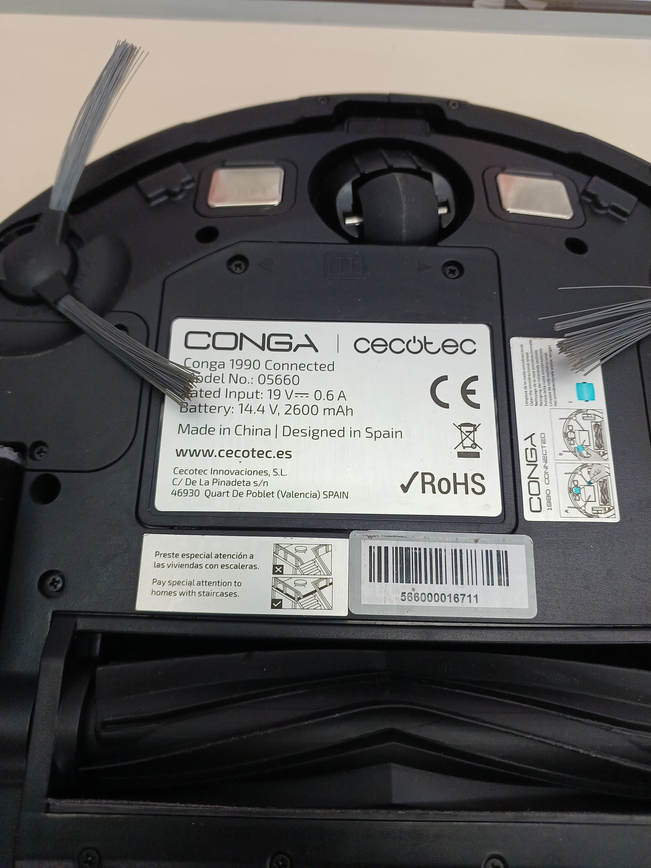 Robot Aspirador y Fregasuelos Cecotec Conga 1990