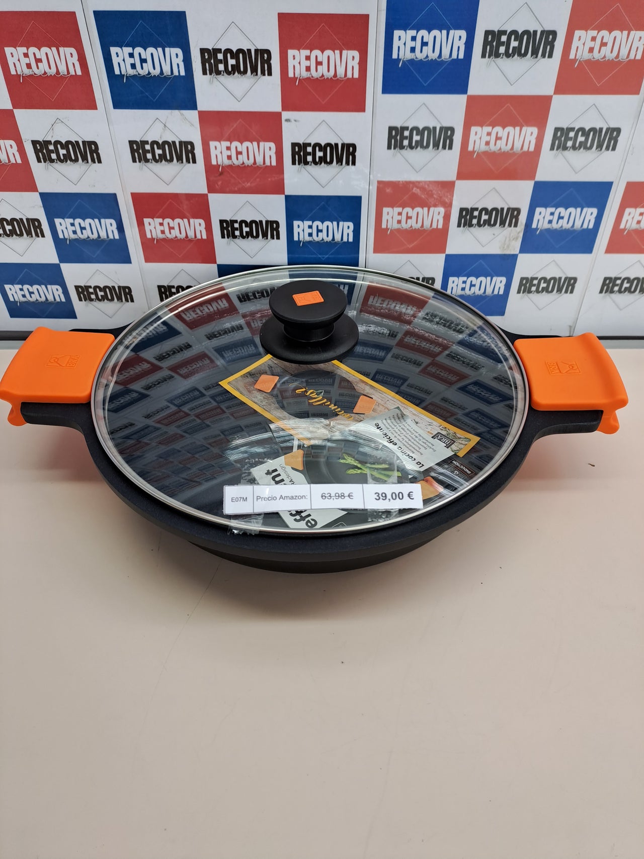 Cacerola baja 36 cm inducción con tapa – BRA