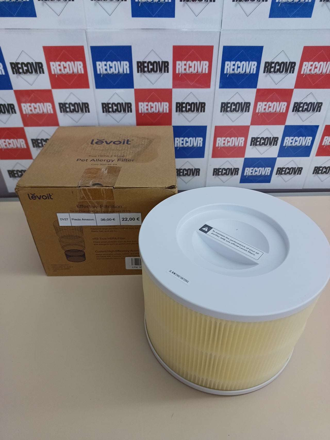 LEVOIT Purificador de aire Filtro de reemplazo de alergia para mascotas, 3 en 1 HEPA, carbón activado de alta eficiencia, núcleo 300S-RF-PA