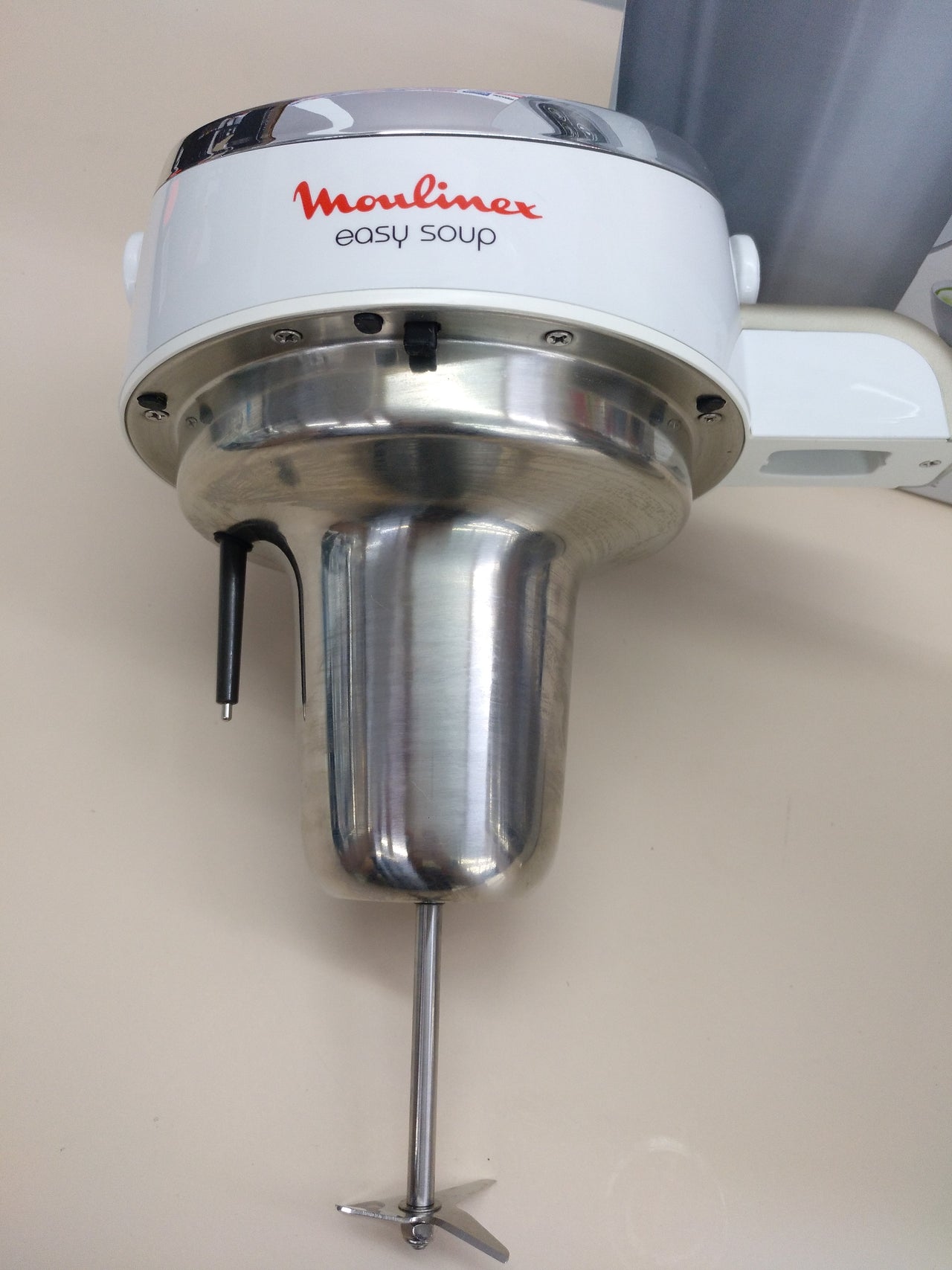 Sopera Eléctrica 1,2L Inox y Blanca Moulinex Easy Soup