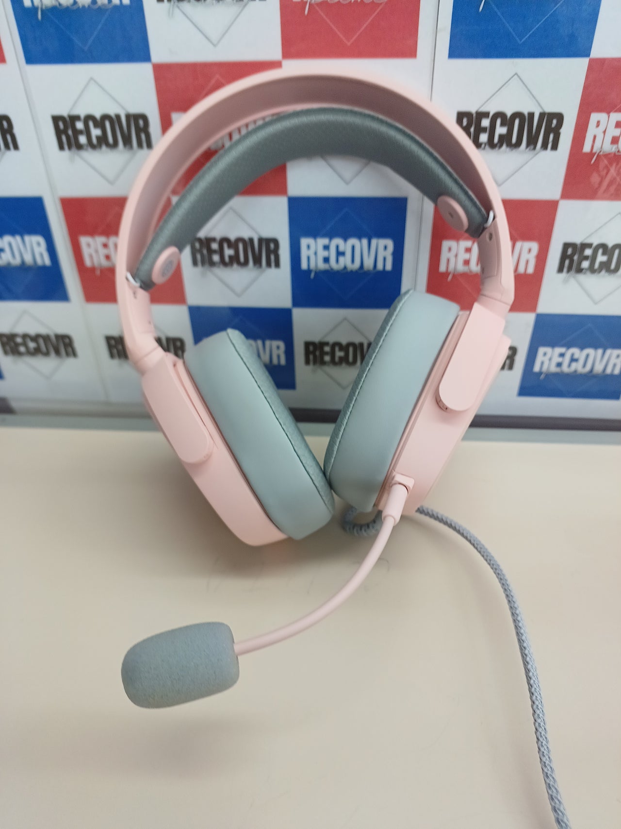 Cascos gaming RGB micrófono extraíble Rosa Mars