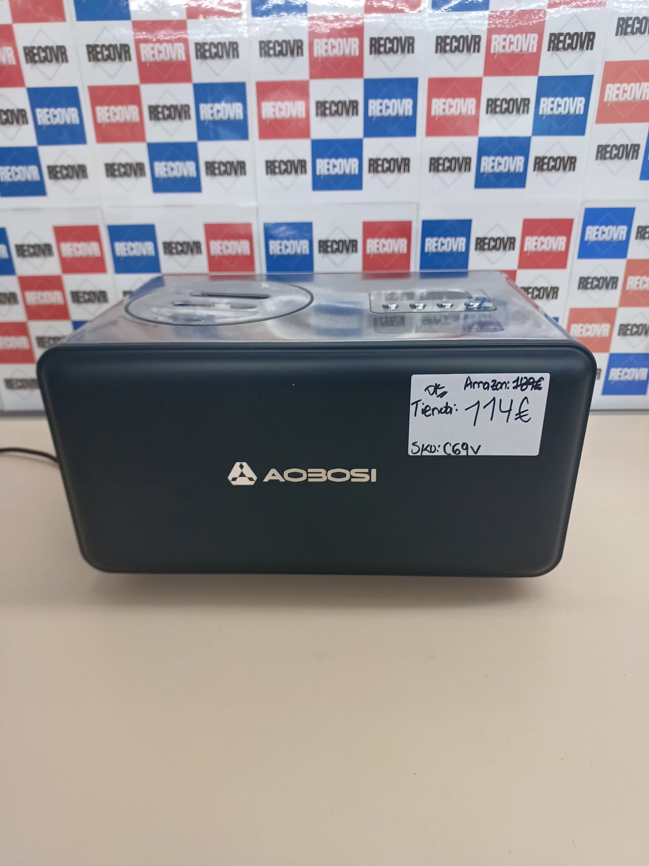 Heladora 1.5 L LED temporizador acero inoxidable Aobosi