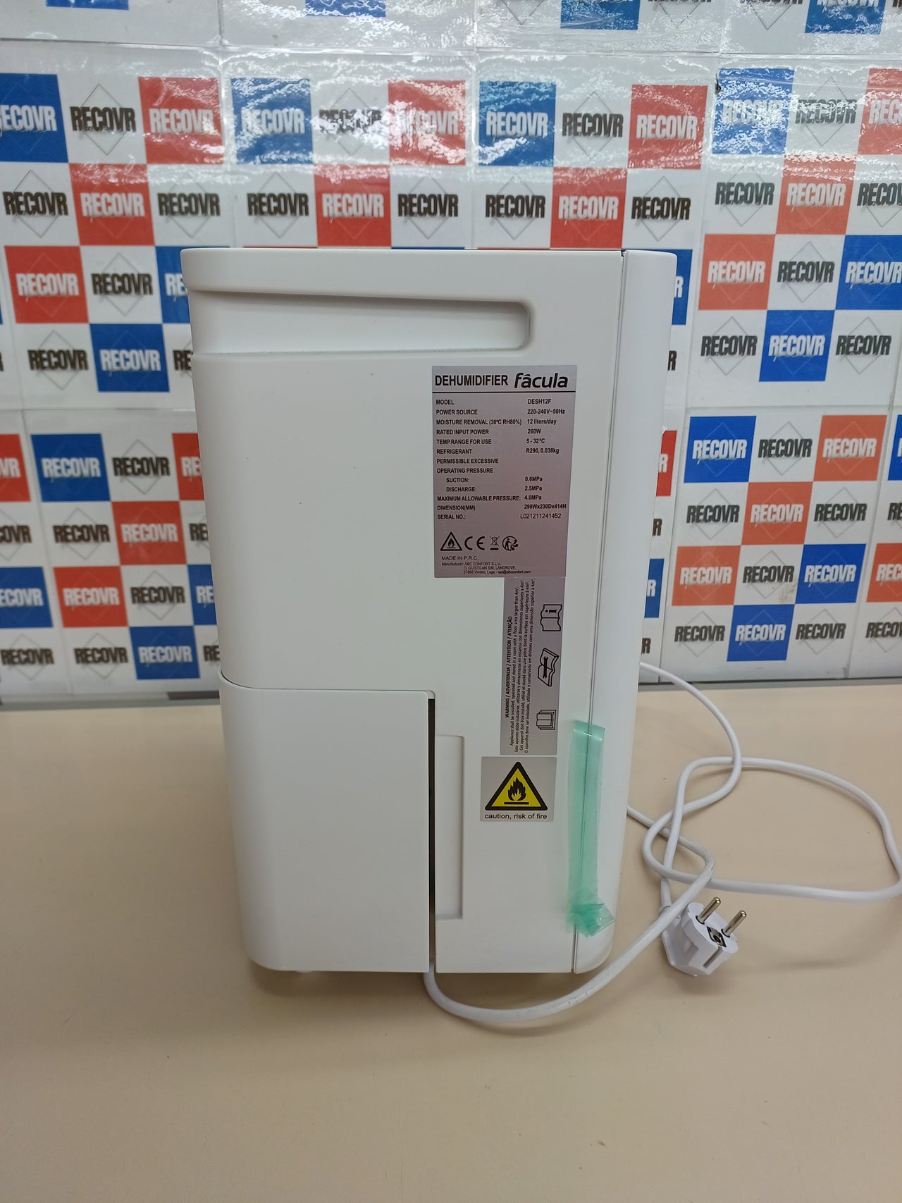 Deshumidificador Facula Siroco 12 L/Día