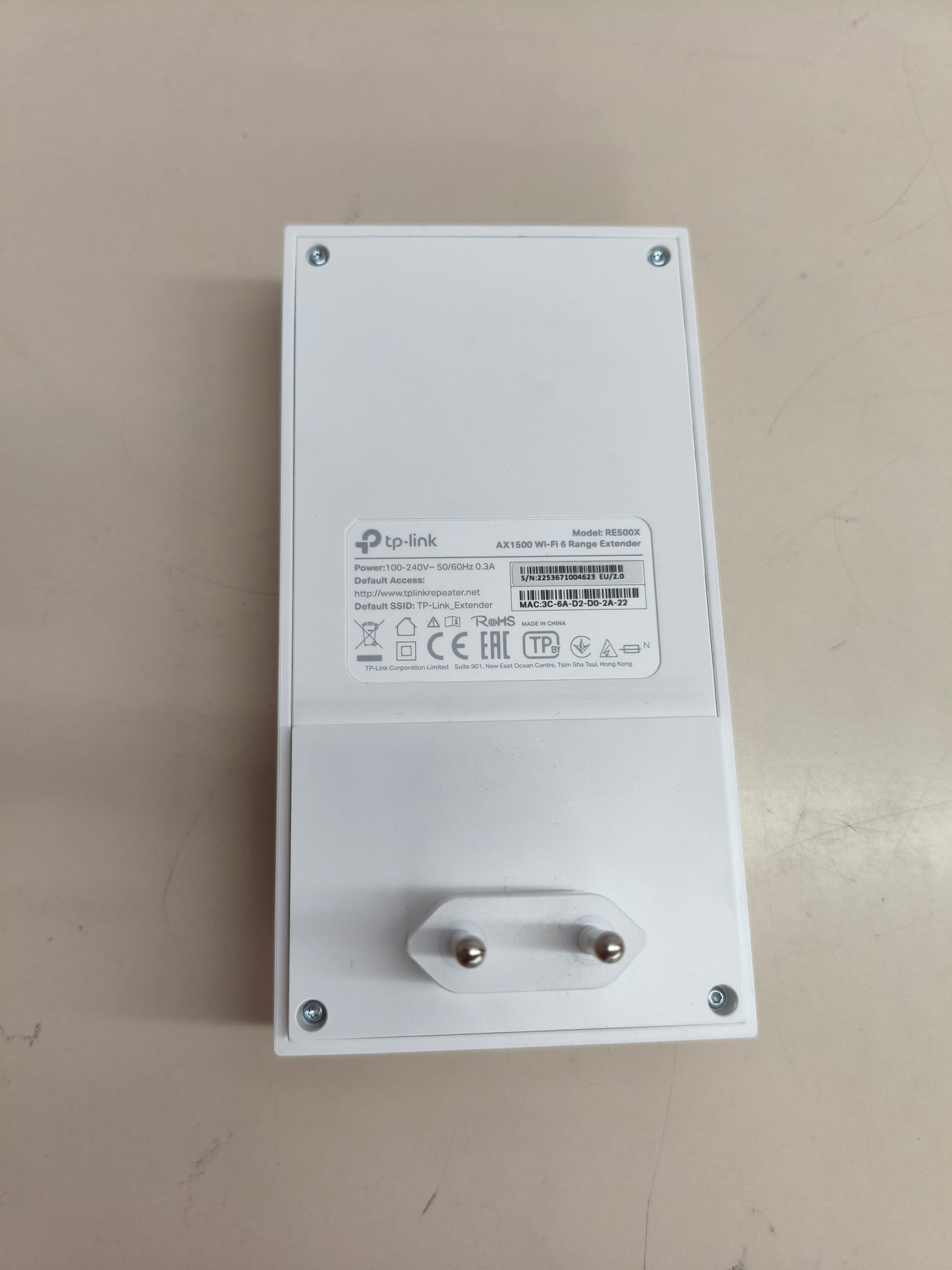 Repetidor WiFi 6 TP-Link RE500X AX1500 con puerto Gigabit negro