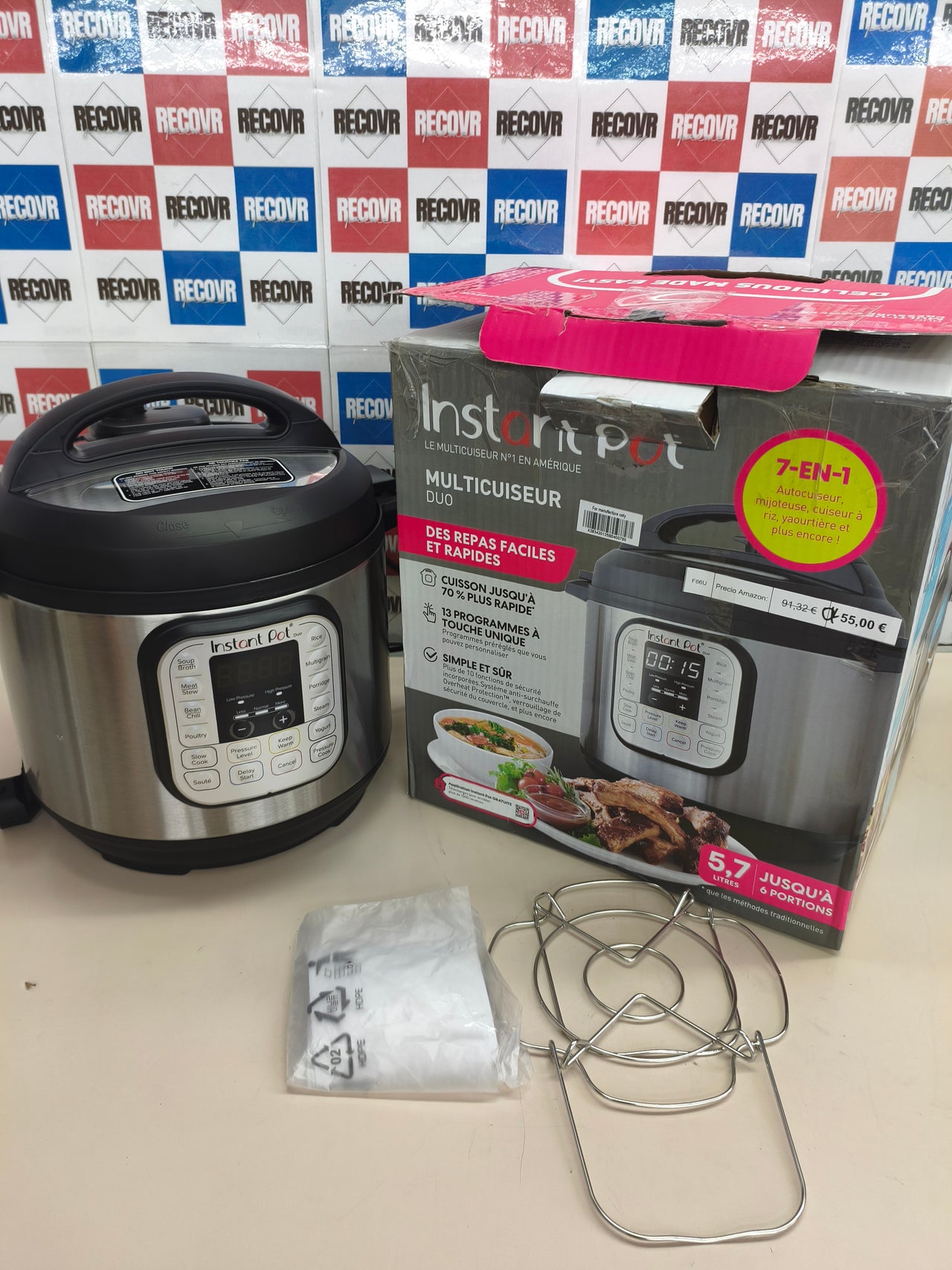 Olla multifunción Instant Pot Duo 7 en 1 de 5,7L acero inoxidable