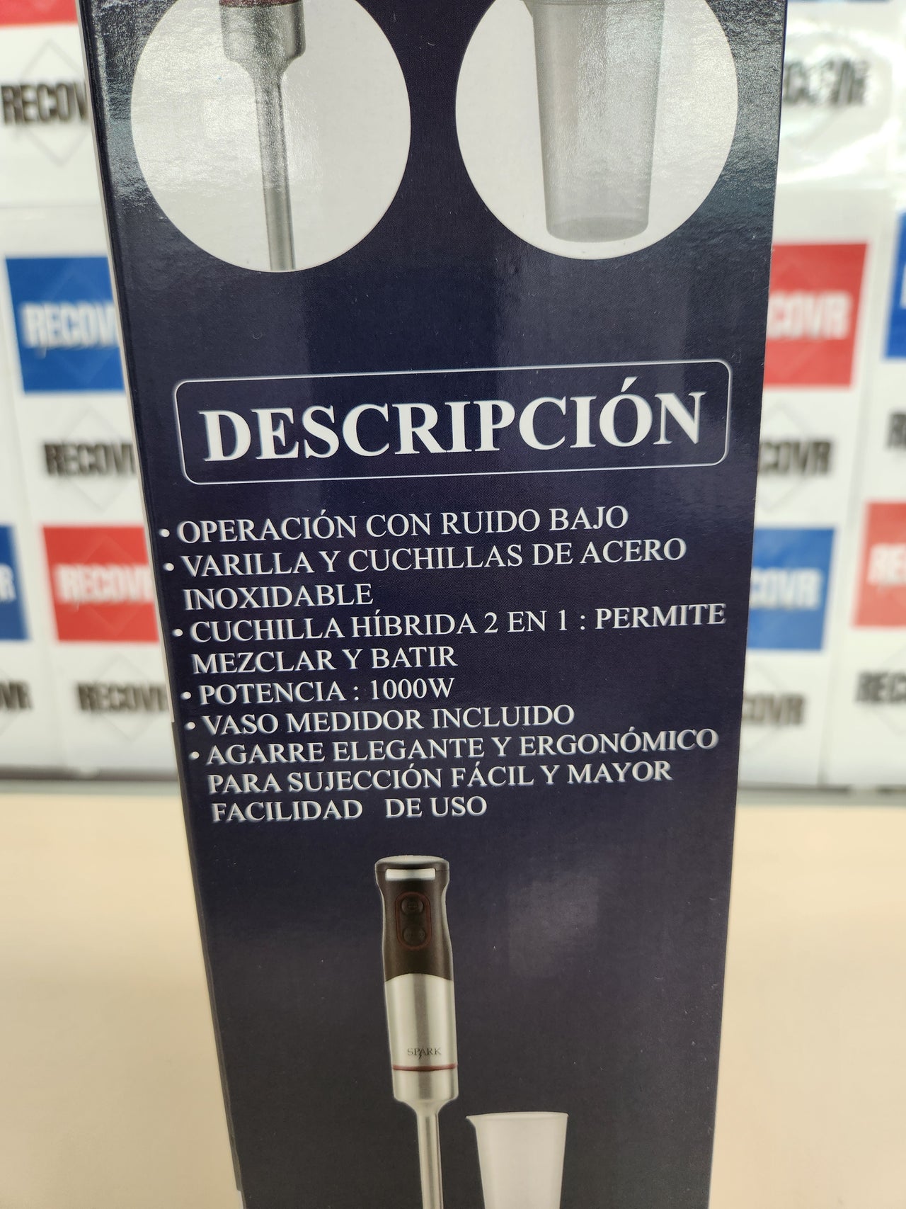 Batidora de Mano Spark 1000W Acero Inoxidable
