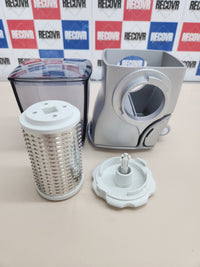 Thumbnail for Rallador Eléctrico 150W, Rodillo De Acero Inoxidable, Tolva De Aluminio, Recipiente Extraíble Con Tapa Frescura, Sistema De Seguridad,  Imetec Grattugissima