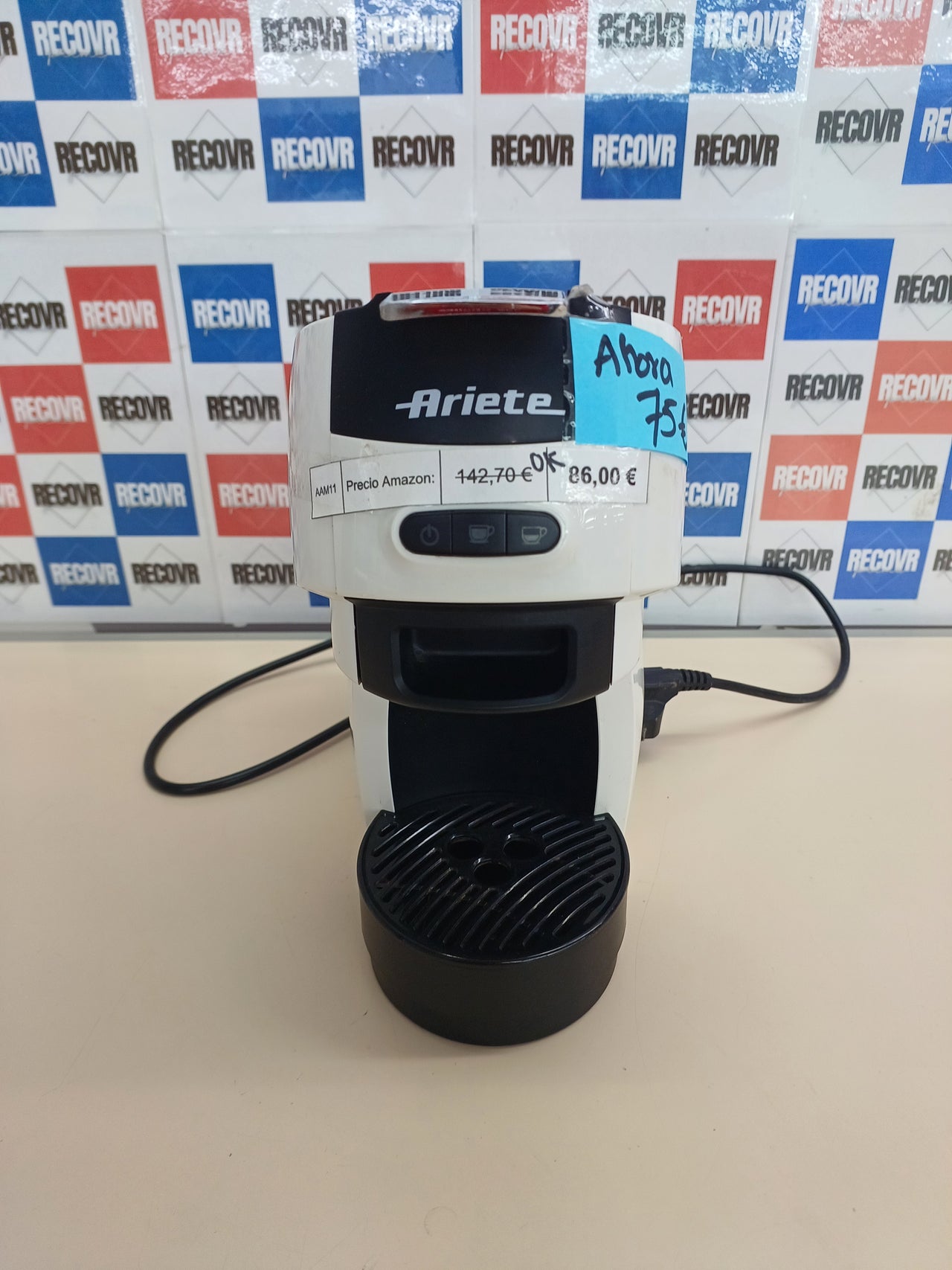 Cafetera espresso compacta blanca - Ariete