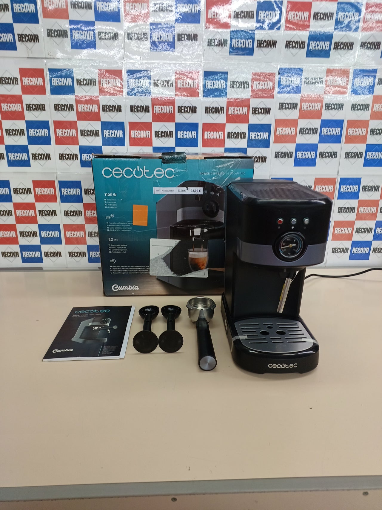 Cafetera Espresso Cecotec Power Espresso 20 Pecan Pro