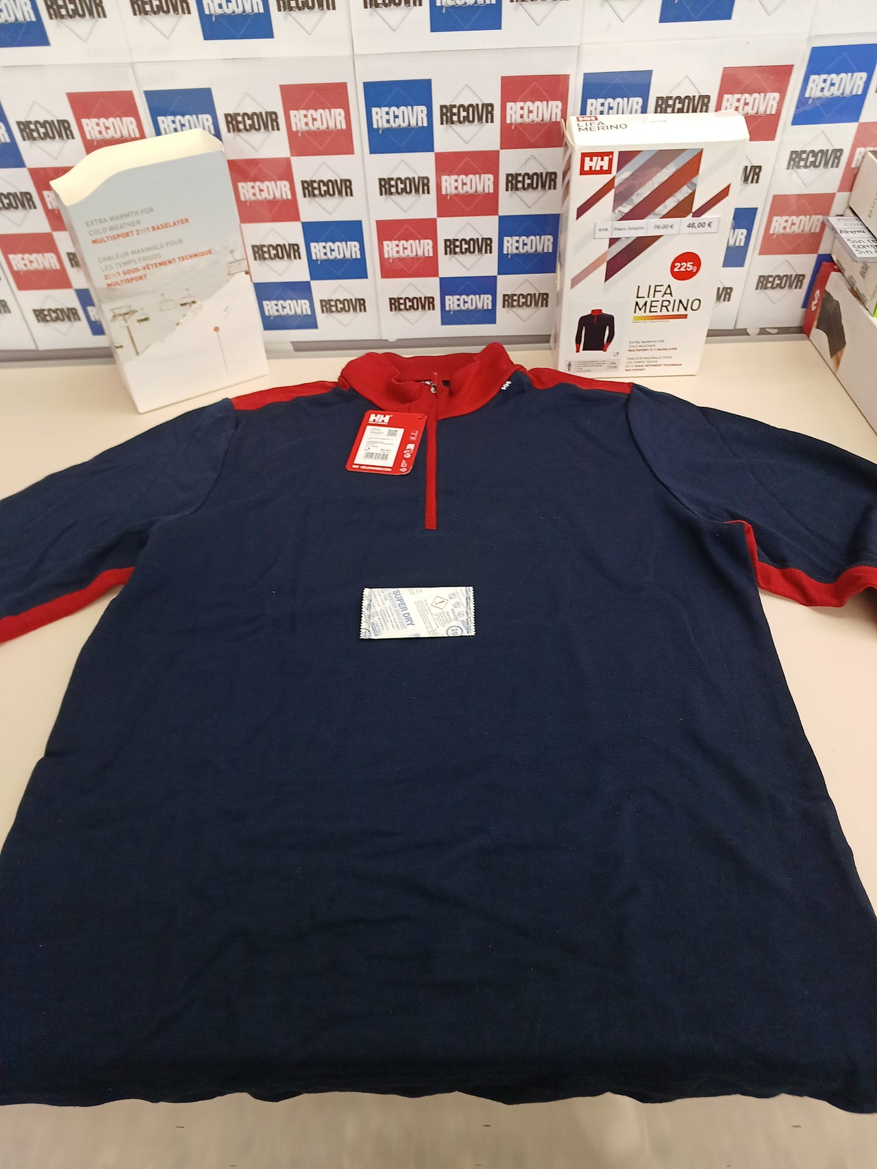 Camiseta térmica hombre LIFA Merino con cremallera.