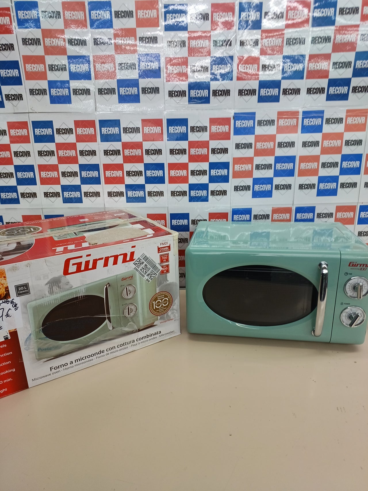 Microondas vintage 20 L combinado 700+800 W GIRMI