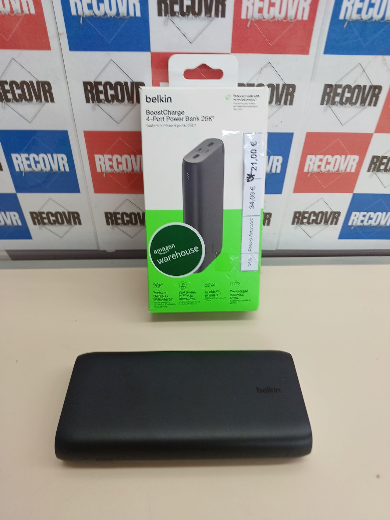 Powerbank 26 000 mAh 4 puertos USB-C/USB-A - Belkin
