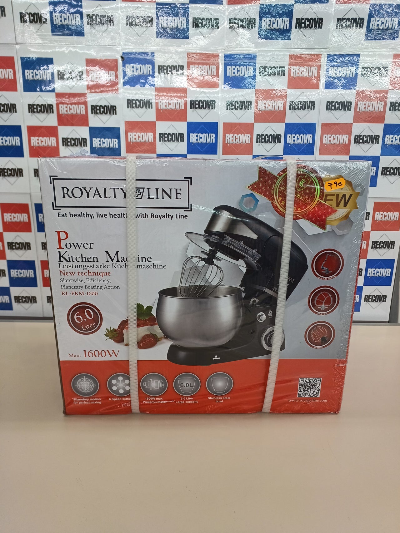 Amasadora 6L 1600W Royalty Line RL-PKM-1600