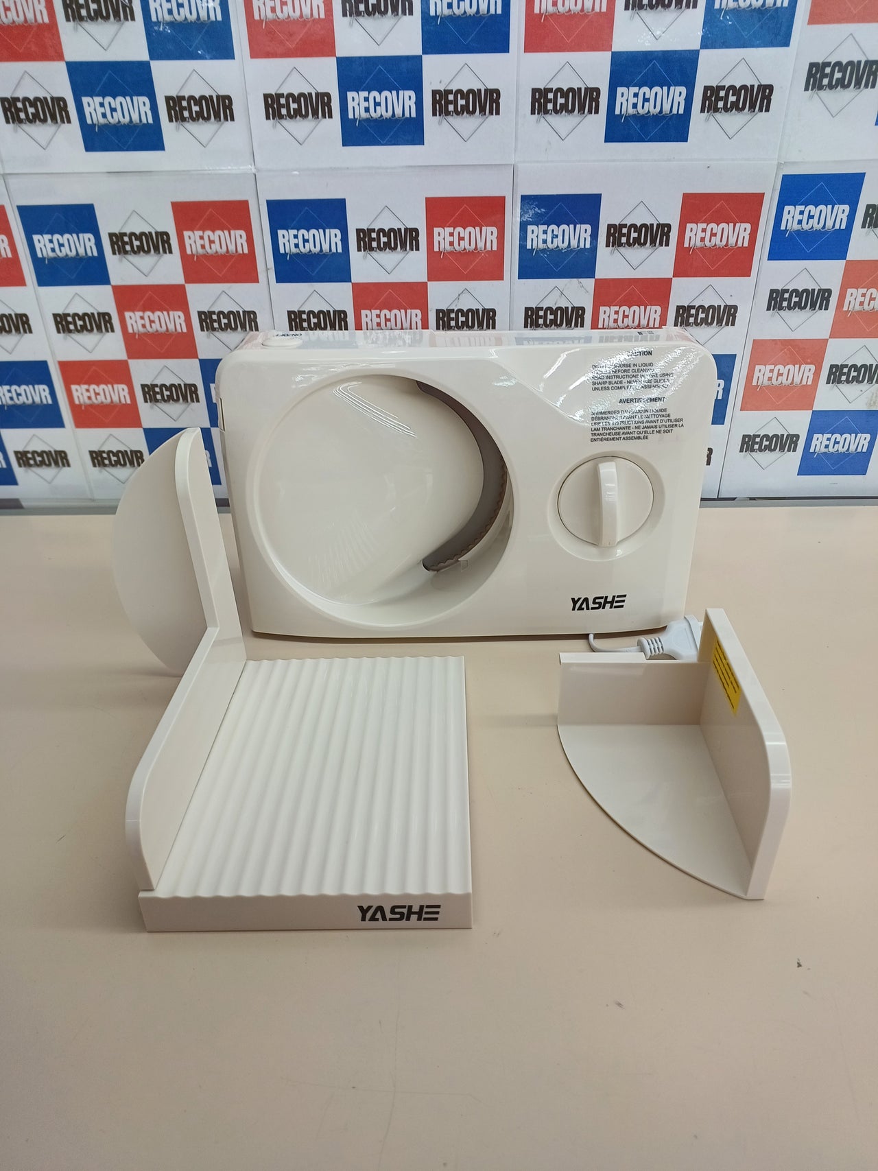 Cortadora De Fiambre YASHE Plegable, 180W, Con Hoja Dentada