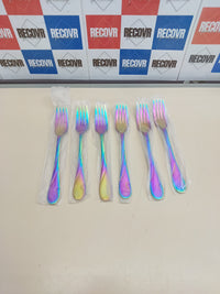Vajilla arcoiris acero inoxidable 30 pzs