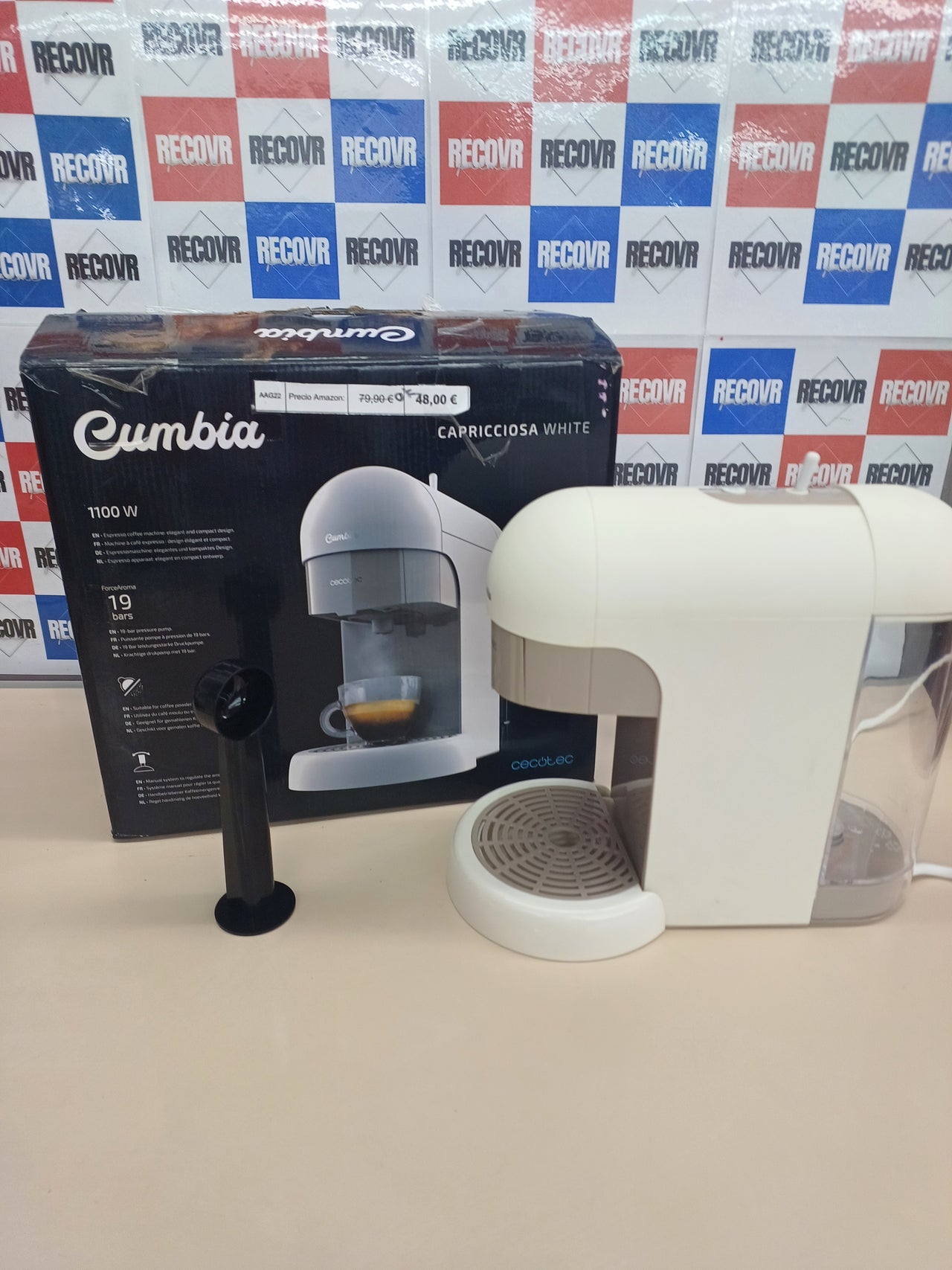 Cafetera 19 Bares 600ml Cecotec Capricciosa White