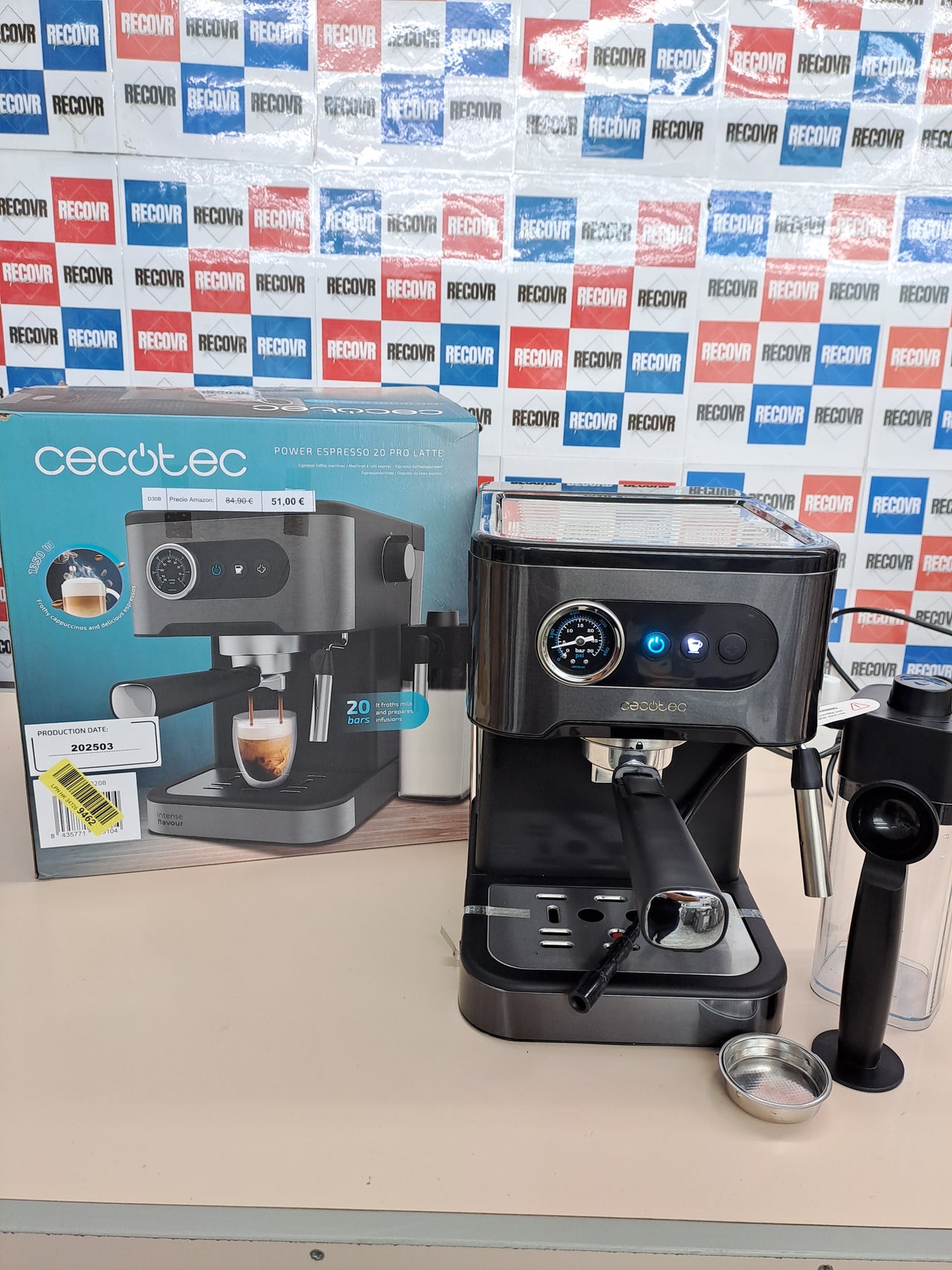Cafetera Cecotec expresso 20 pro latte