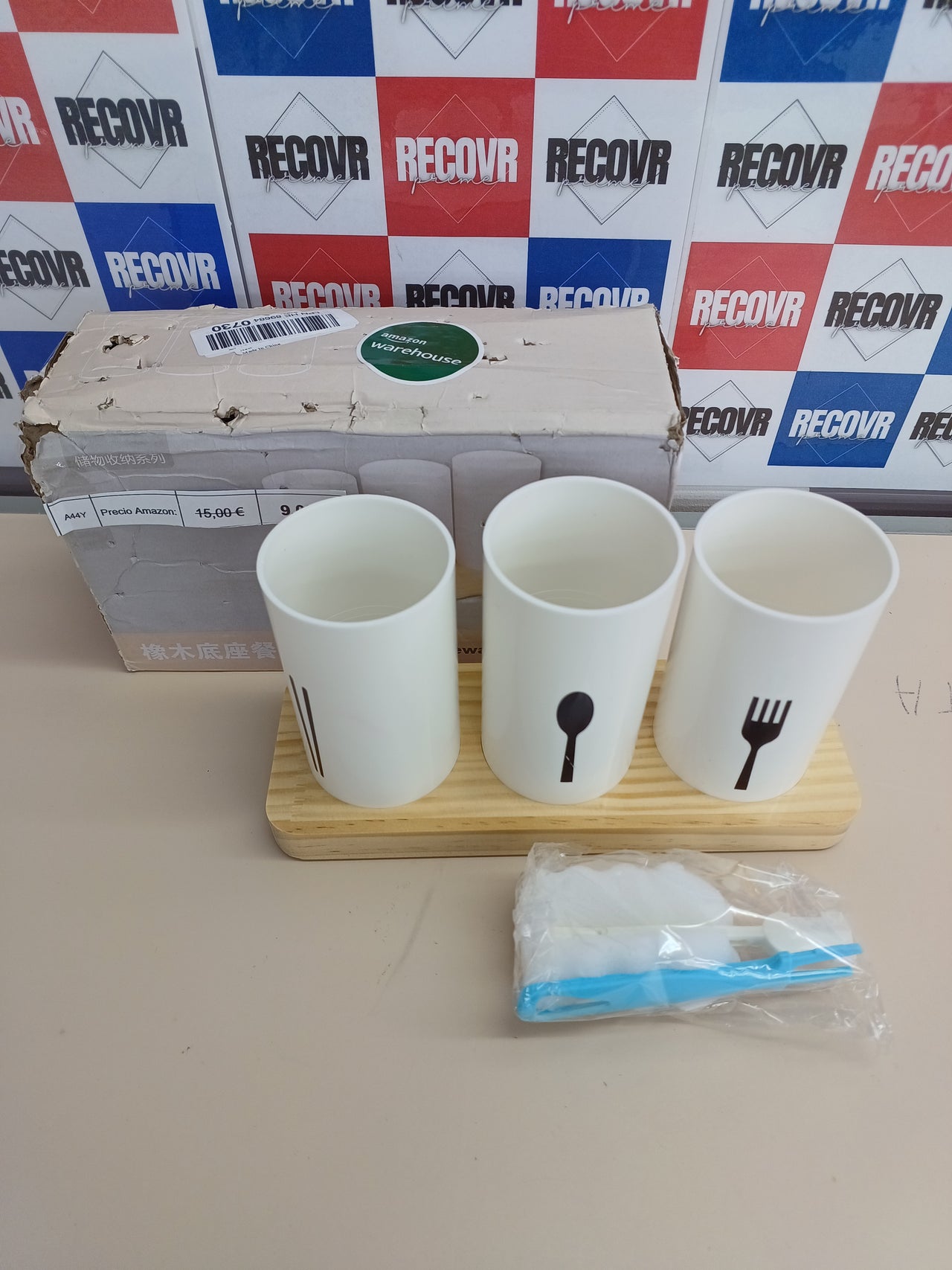 Cubertero multifunción con base basculante, para cuchillos y tenedores Bestonzon