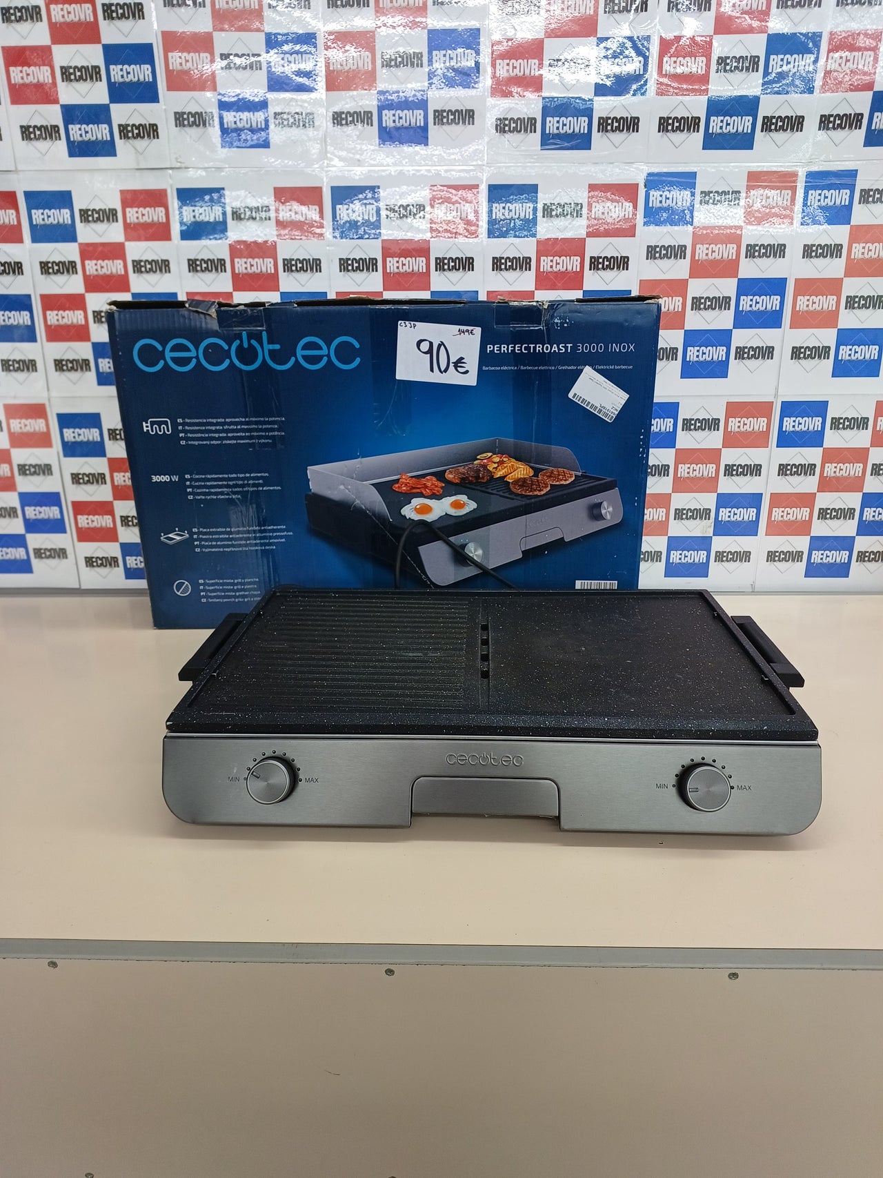 Plancha Eléctrica Cecotec PerfectRoast 3000W