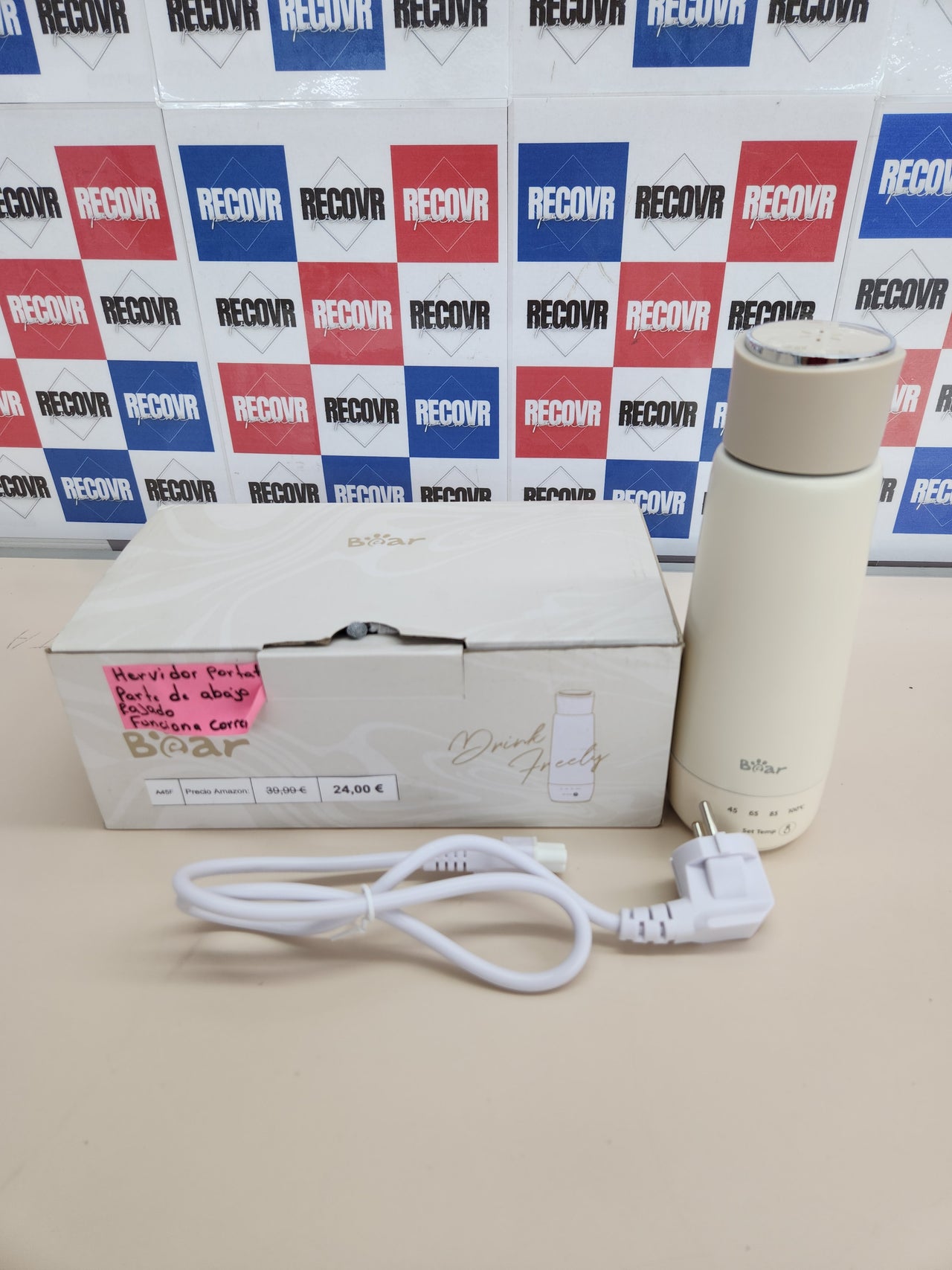 Hervidor Eléctrico 300 ml, Control Portátil De Un Solo Clic, Taza Térmica De Calentamiento Rápido De Viaje De Tres En Uno, Doble Capa 304 Acero Inoxidable Bear
