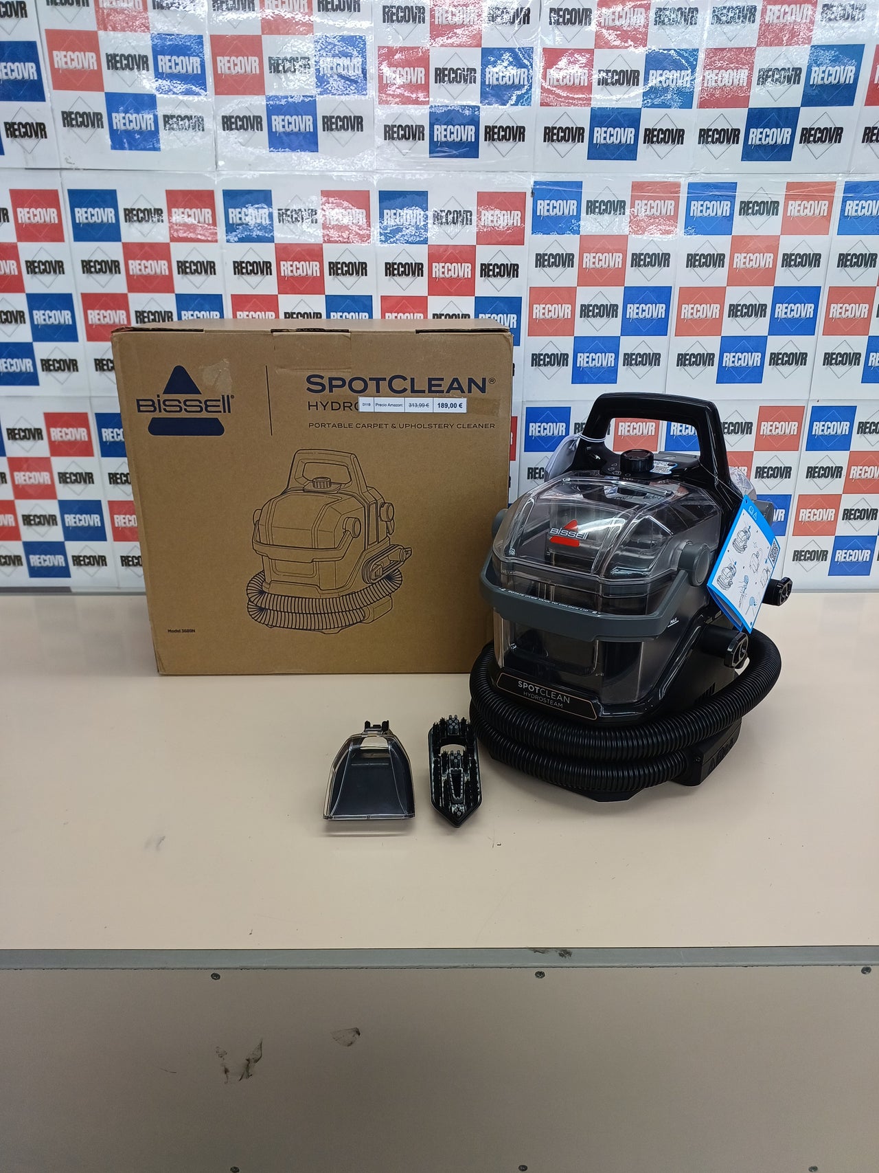 Aspiradora de Tapicería BISSELL SpotClean HydroSteamLava 1000W, 16800Pa