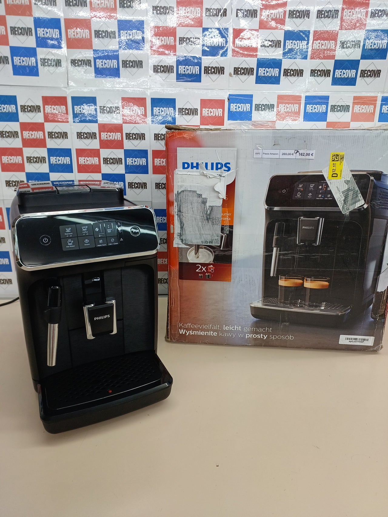 Cafetera automática 2 cafés molinillo cerámico – Philips